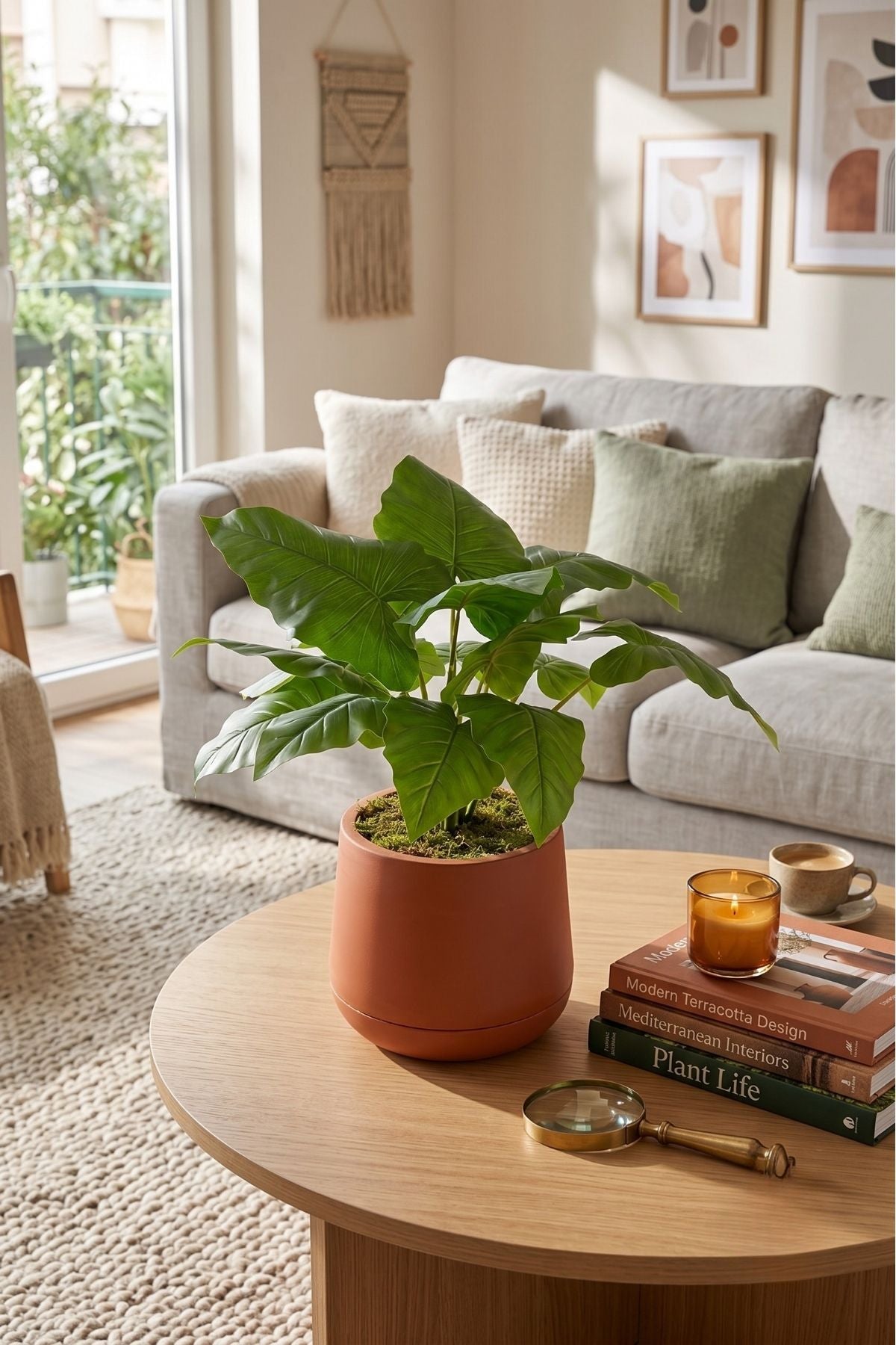 Yapay Fil Kulağı Ağacı 70 cm 8 Dal