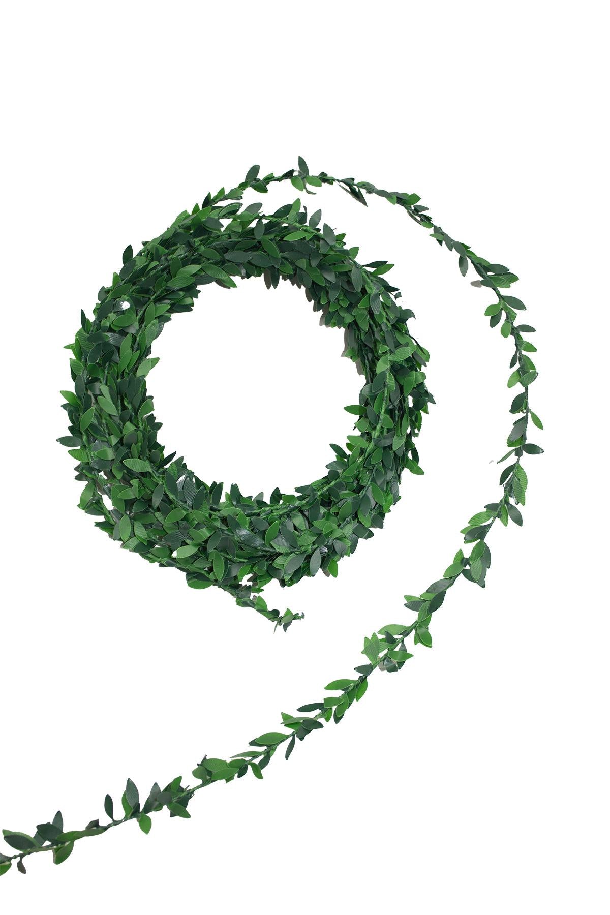 7 Metre Tel Yaprak Şerit Yapay Taç Sarmaşık Çiçek Süs