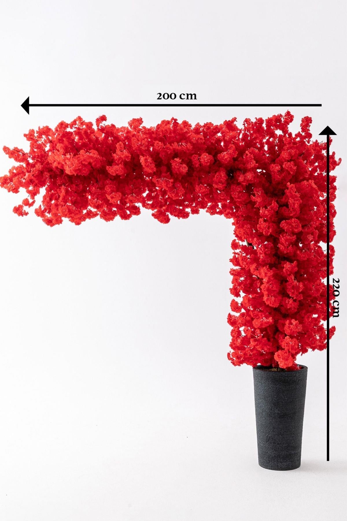 Büyük Yapay Bahar Dalı Çiçeği Kırmızı