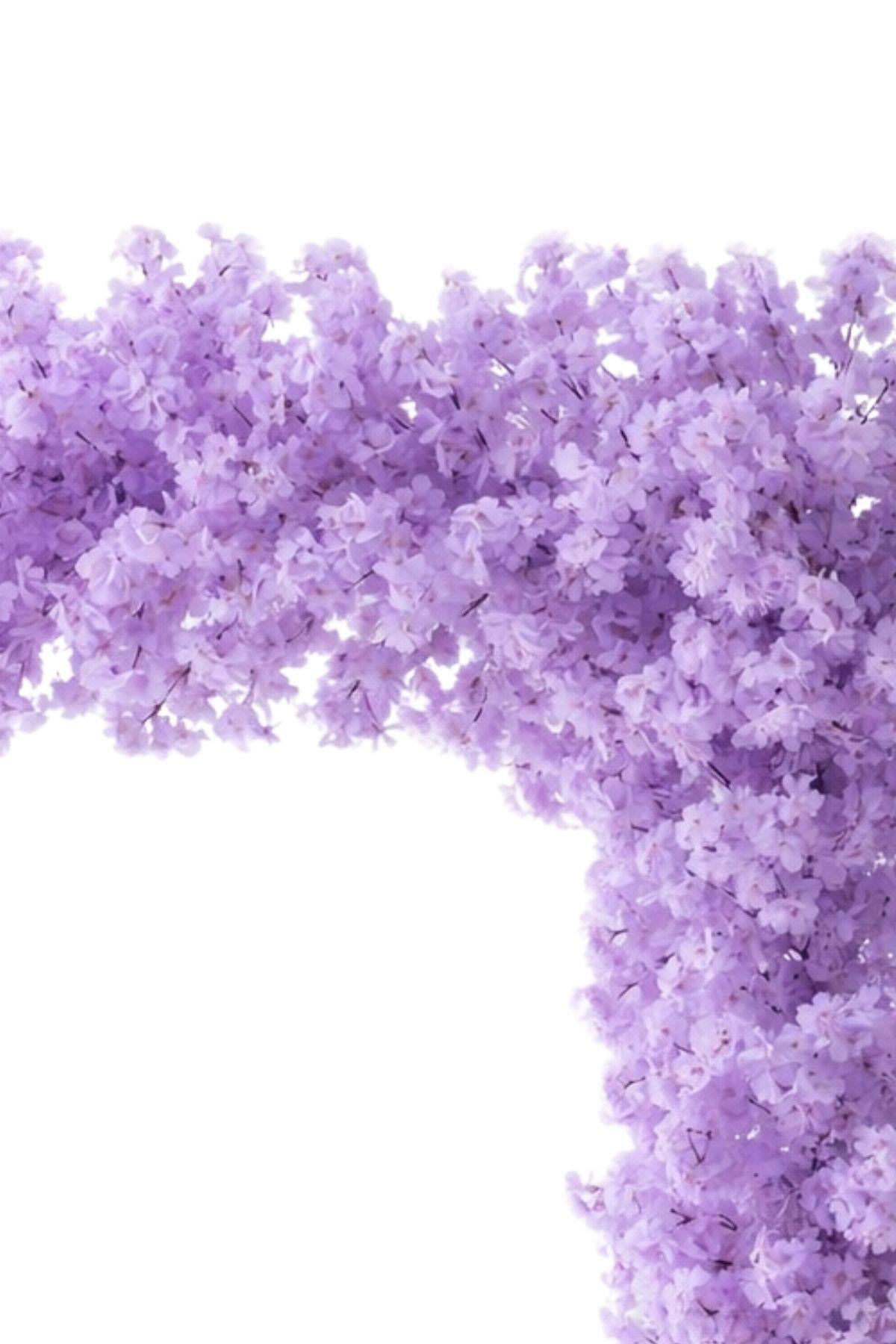 Büyük Yapay Bahar Dalı Çiçeği Lila