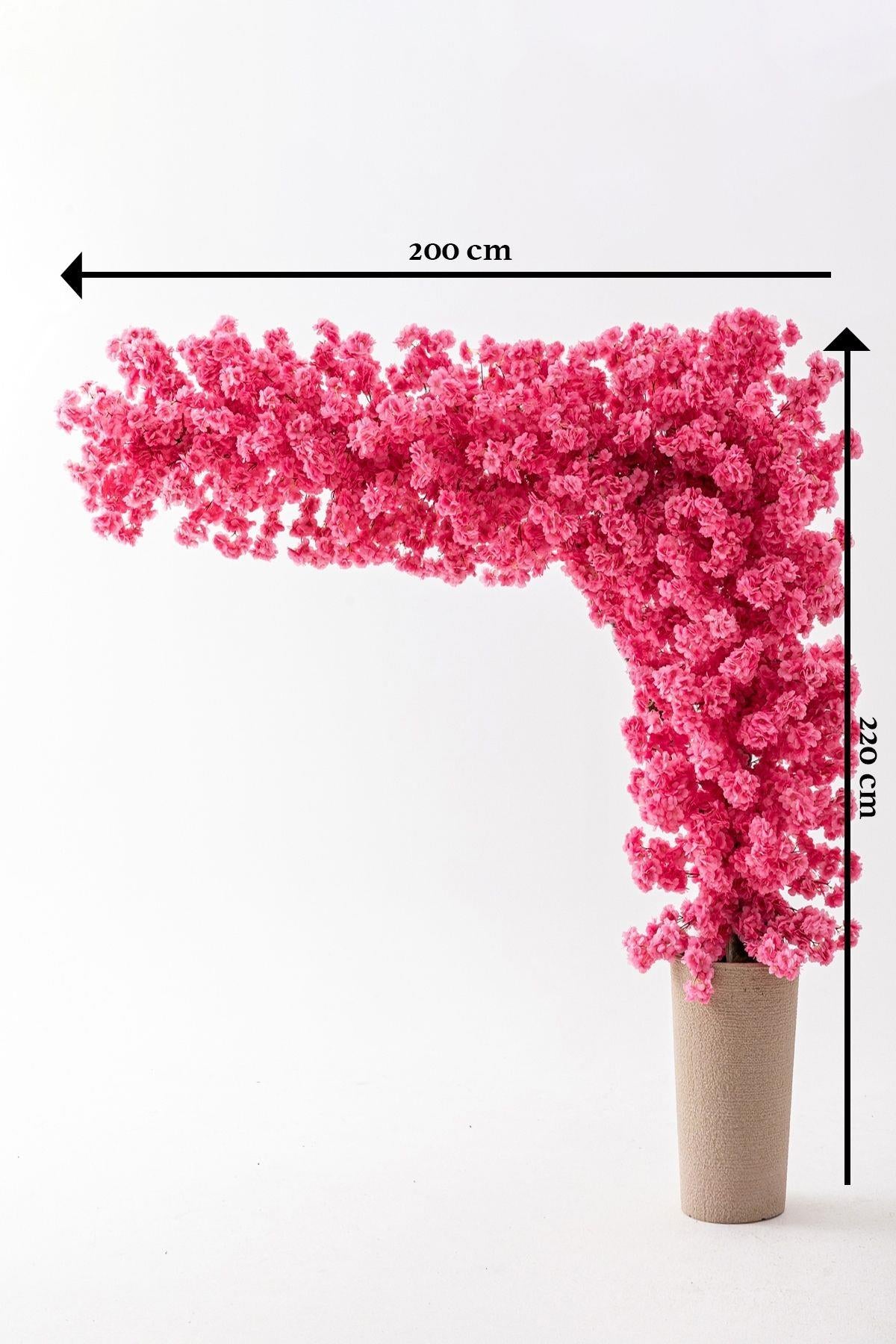 Büyük Yapay Bahar Dalı Çiçeği Pembe