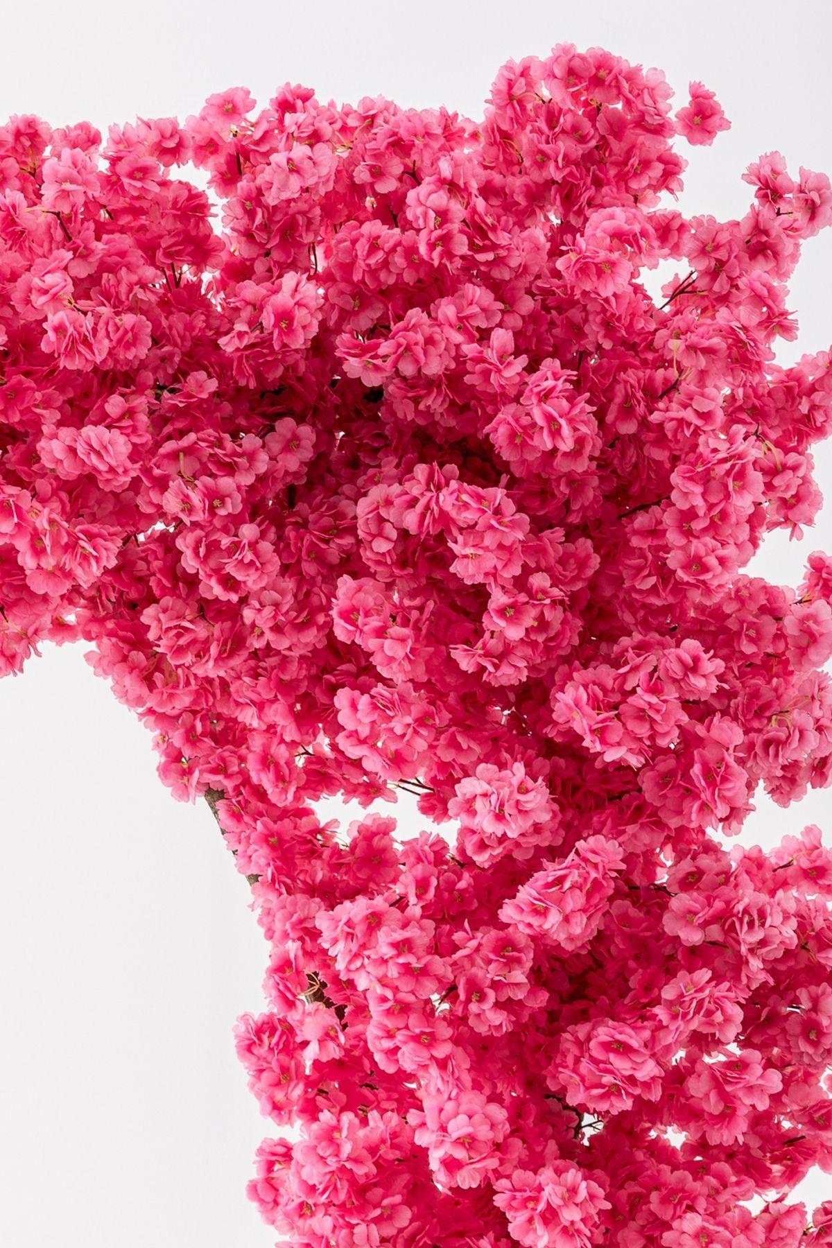 Büyük Yapay Bahar Dalı Çiçeği Pembe