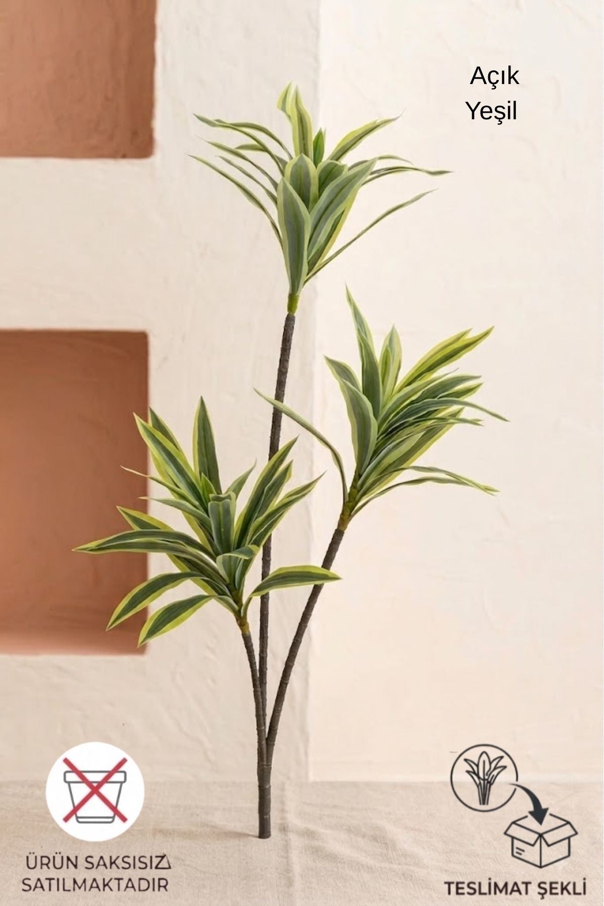 Yapay Dracena Açık Yeşil 80 Cm Saksısız