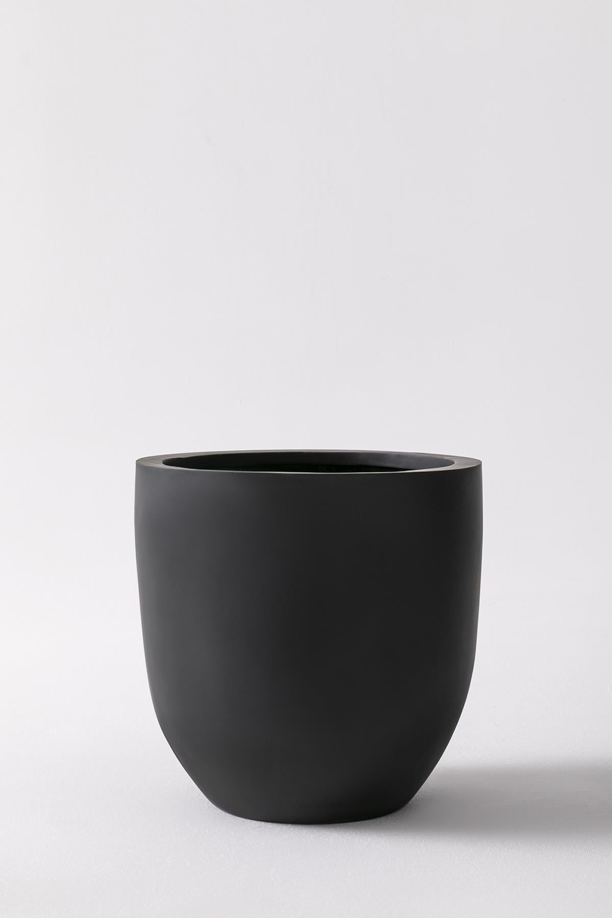 Fiber Saksı Oval 40*35 Siyah