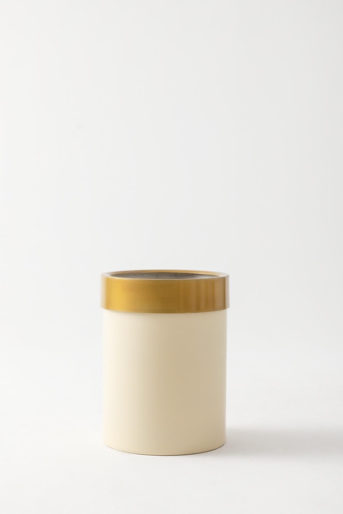 Metal Saksı Kem (Gold Bilezikli) 25*30