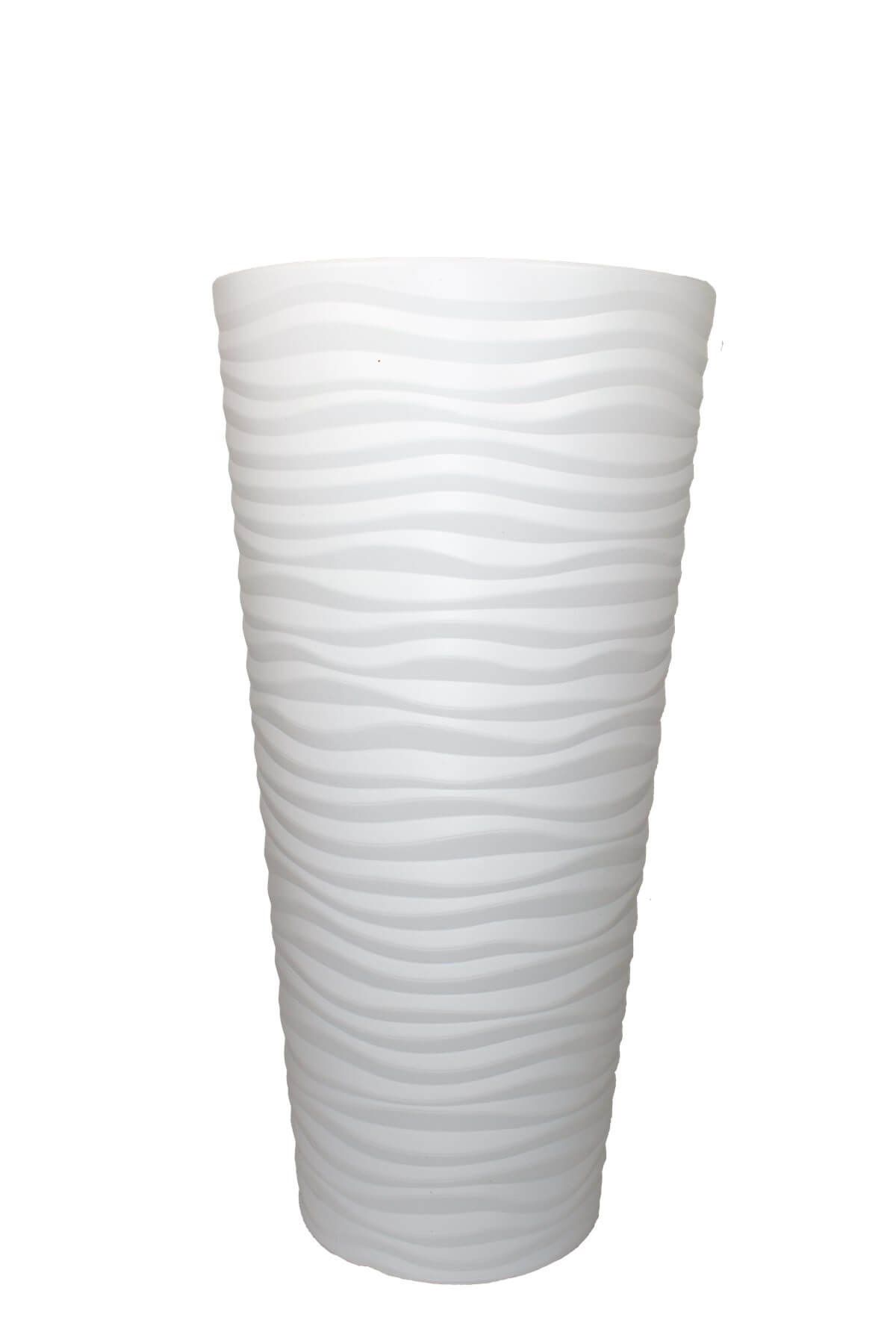 Plastik Beyaz Saksı 70*35*35