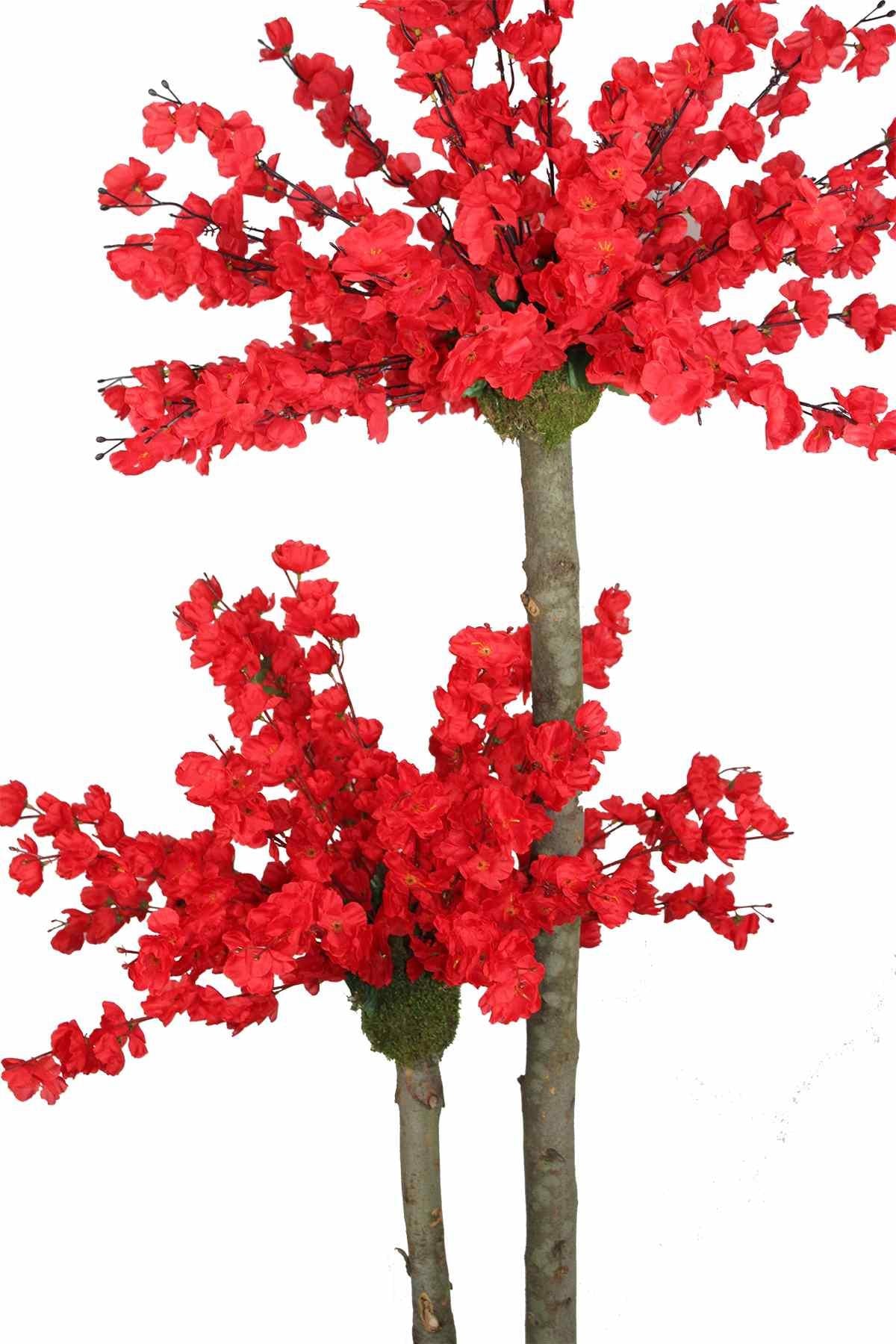 Yapay Bahar Dalı Ağacı Kırmızı 54 Dal 160 Cm