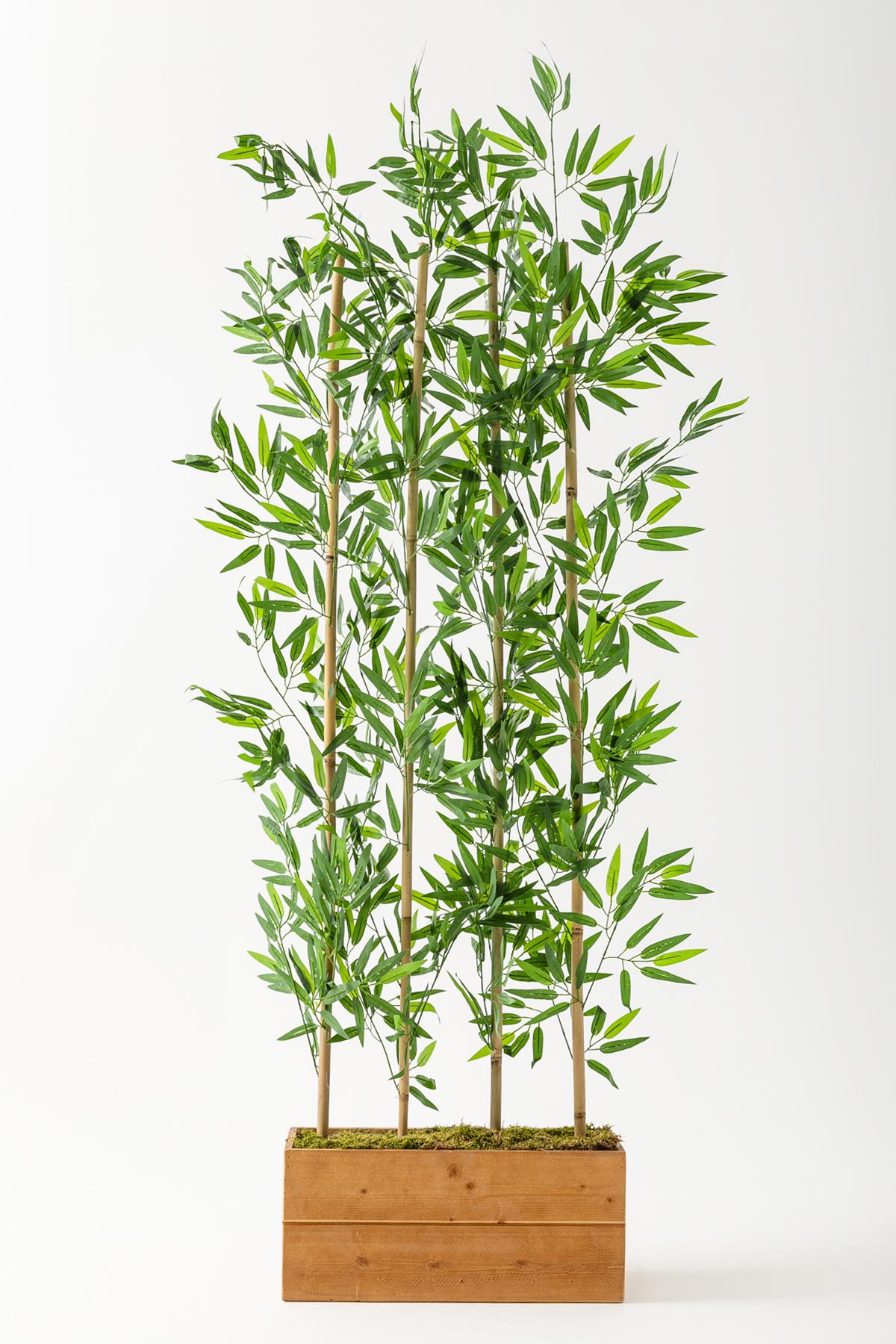 Yapay Bambu Seperatör 150 Cm Kahverengi Saksı