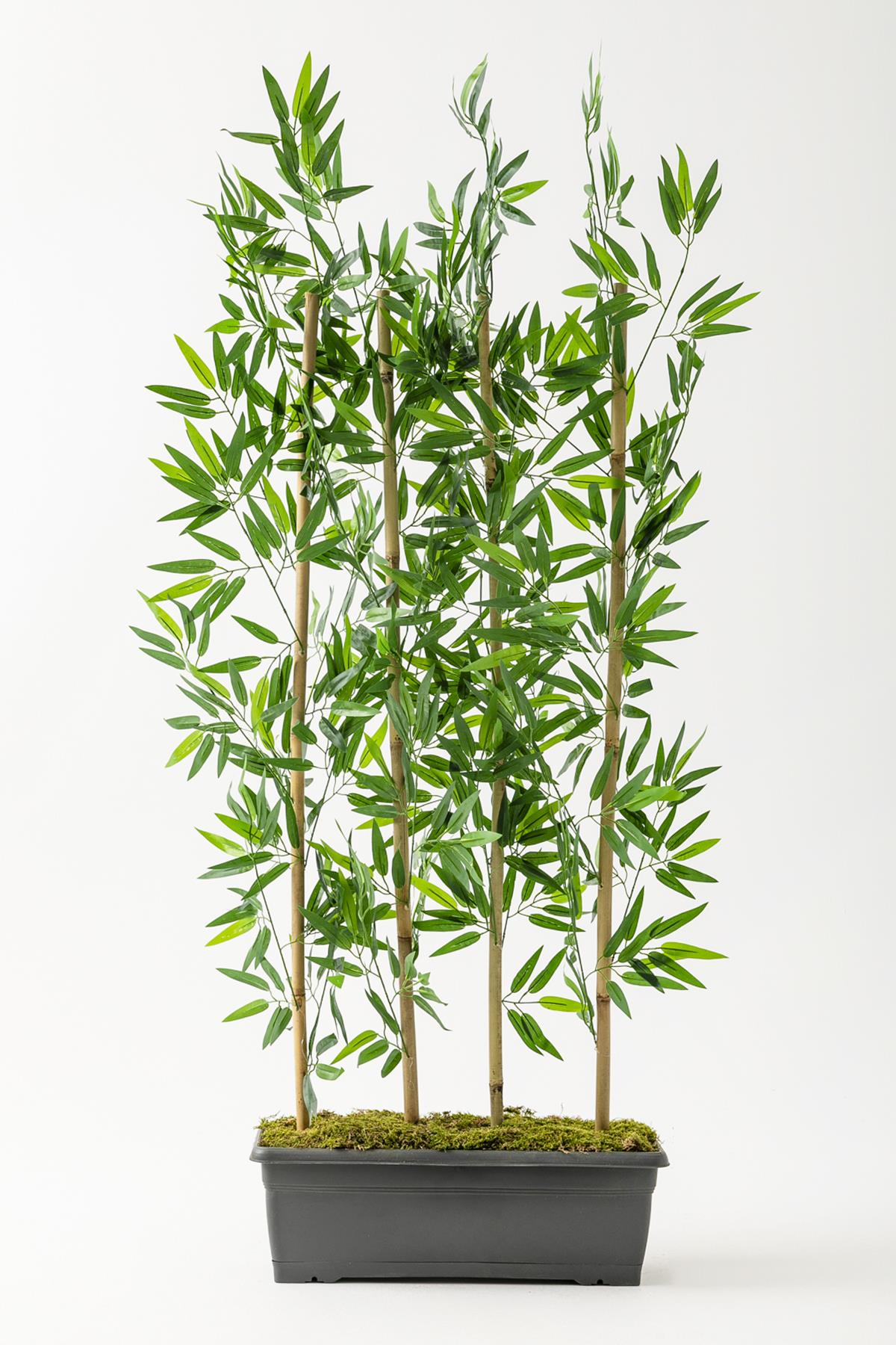 Yapay Bambu Seperatör 150 Cm Plastik Antrasit Saksı