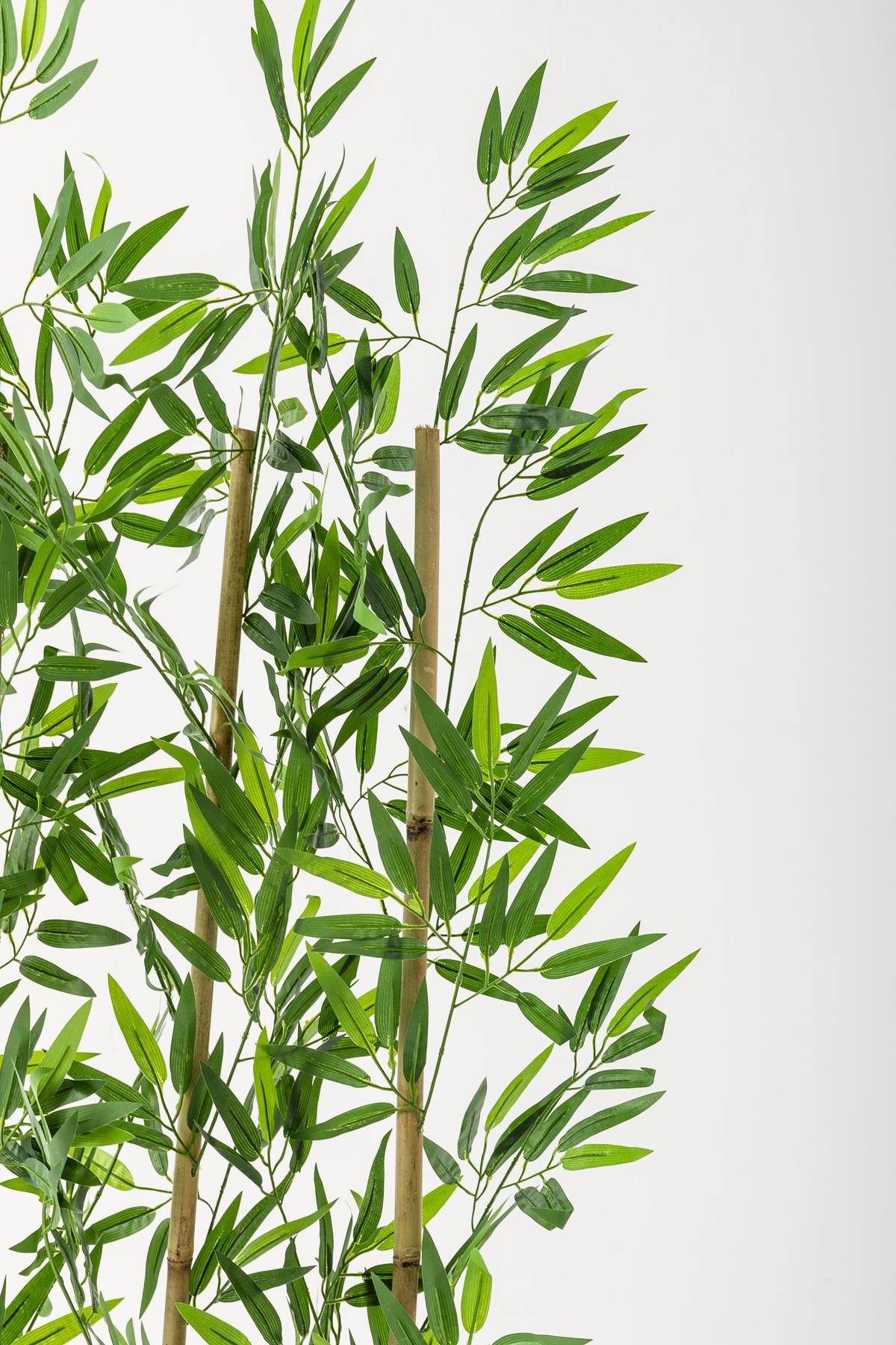 Yapay Bambu Seperatör 175 Cm 4 Çubuklu Antrasit Saksı