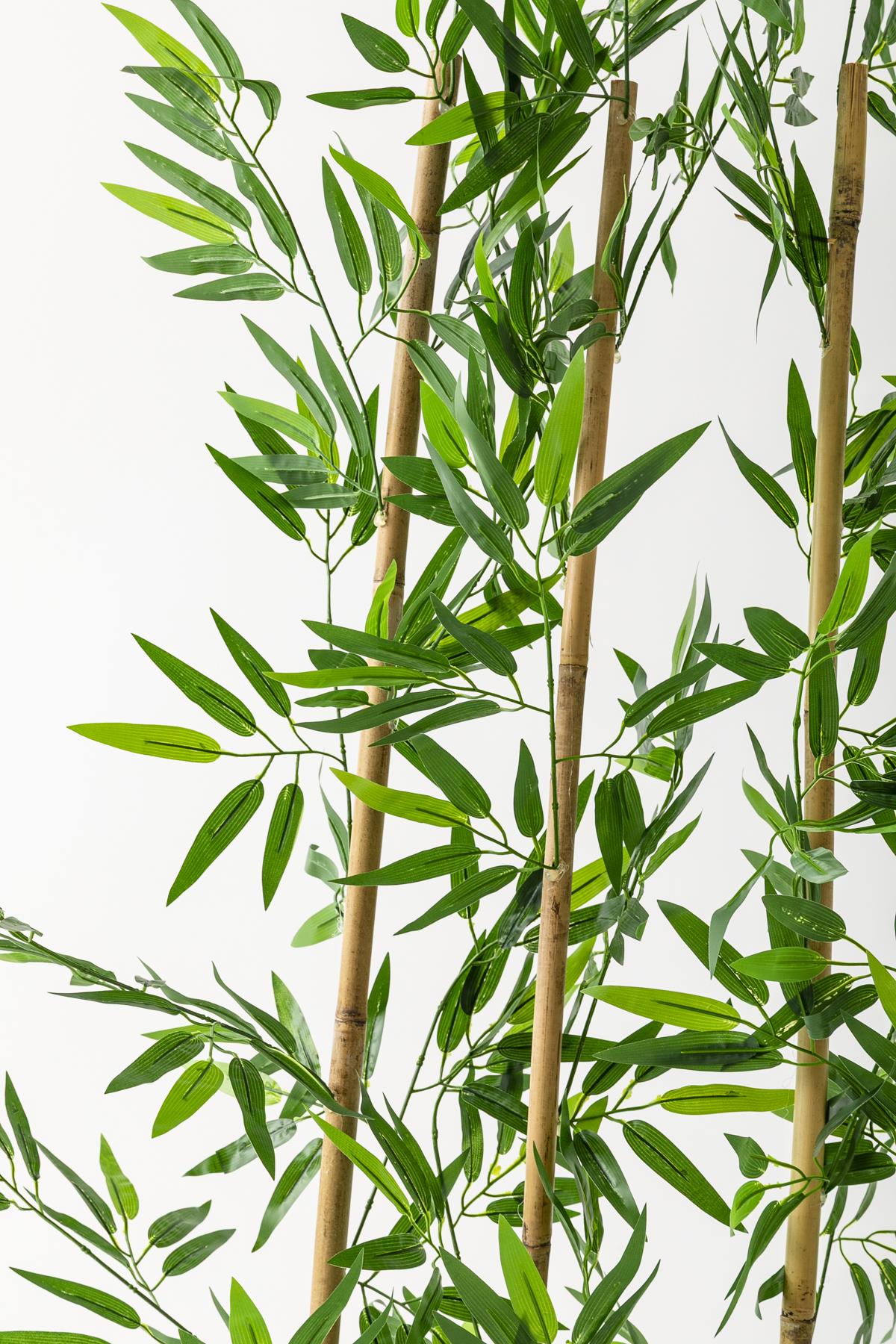 Yapay Bambu Seperatör 200 Cm Ahşap Antrasit Saksı