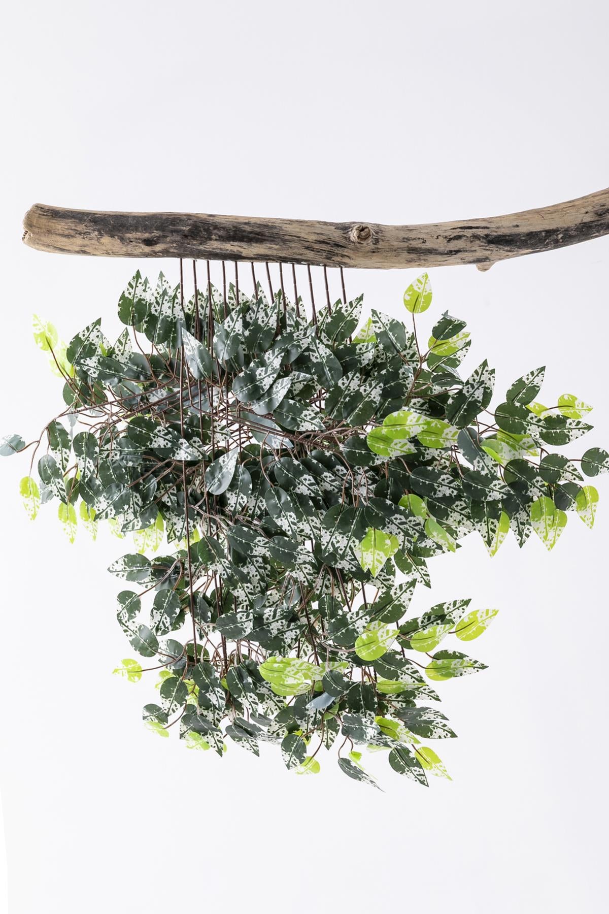 Yapay Benjamin Yaprağı Demet 12'li Yeşil Beyaz