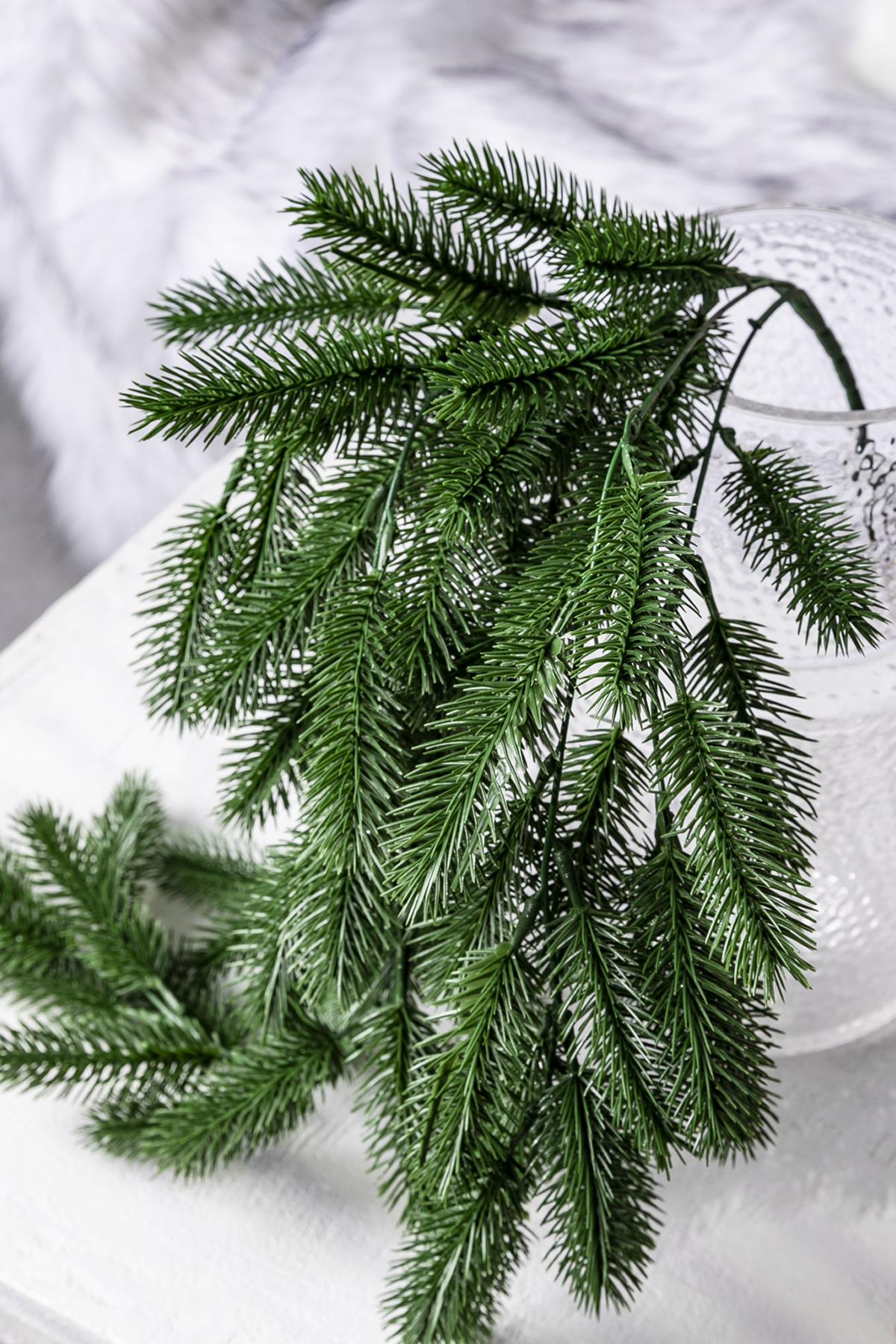 Yapay Çam Sarmaşık (Uv) Korumalı Koyu Yeşil 75 Cm 5 Dal (Uv)