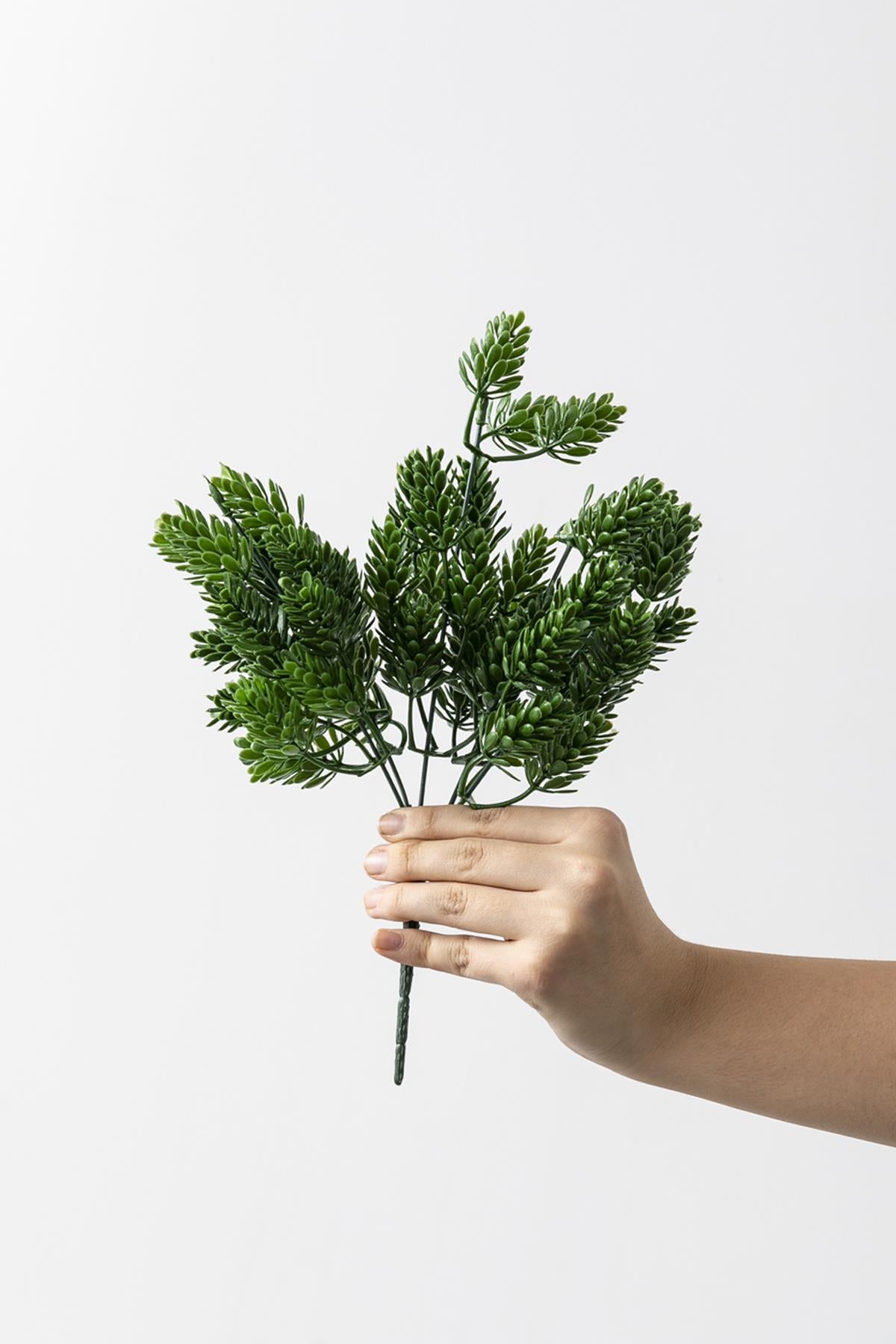 Yapay Çamdalı Demeti Yeşil 30 Cm 5 Dal (Uv)