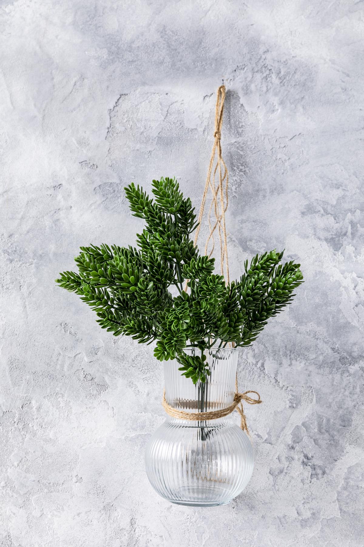 Yapay Çamdalı Demeti Yeşil 30 Cm 5 Dal (Uv)