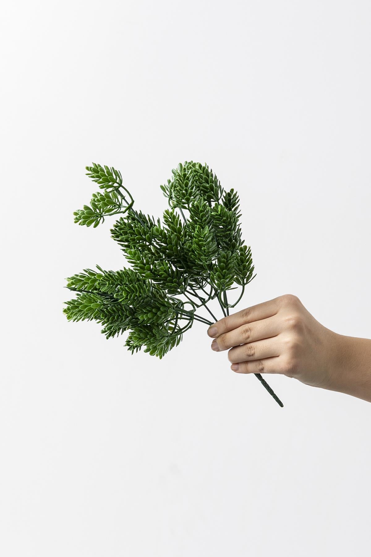 Yapay Çamdalı Demeti Yeşil 30 Cm 5 Dal (Uv)