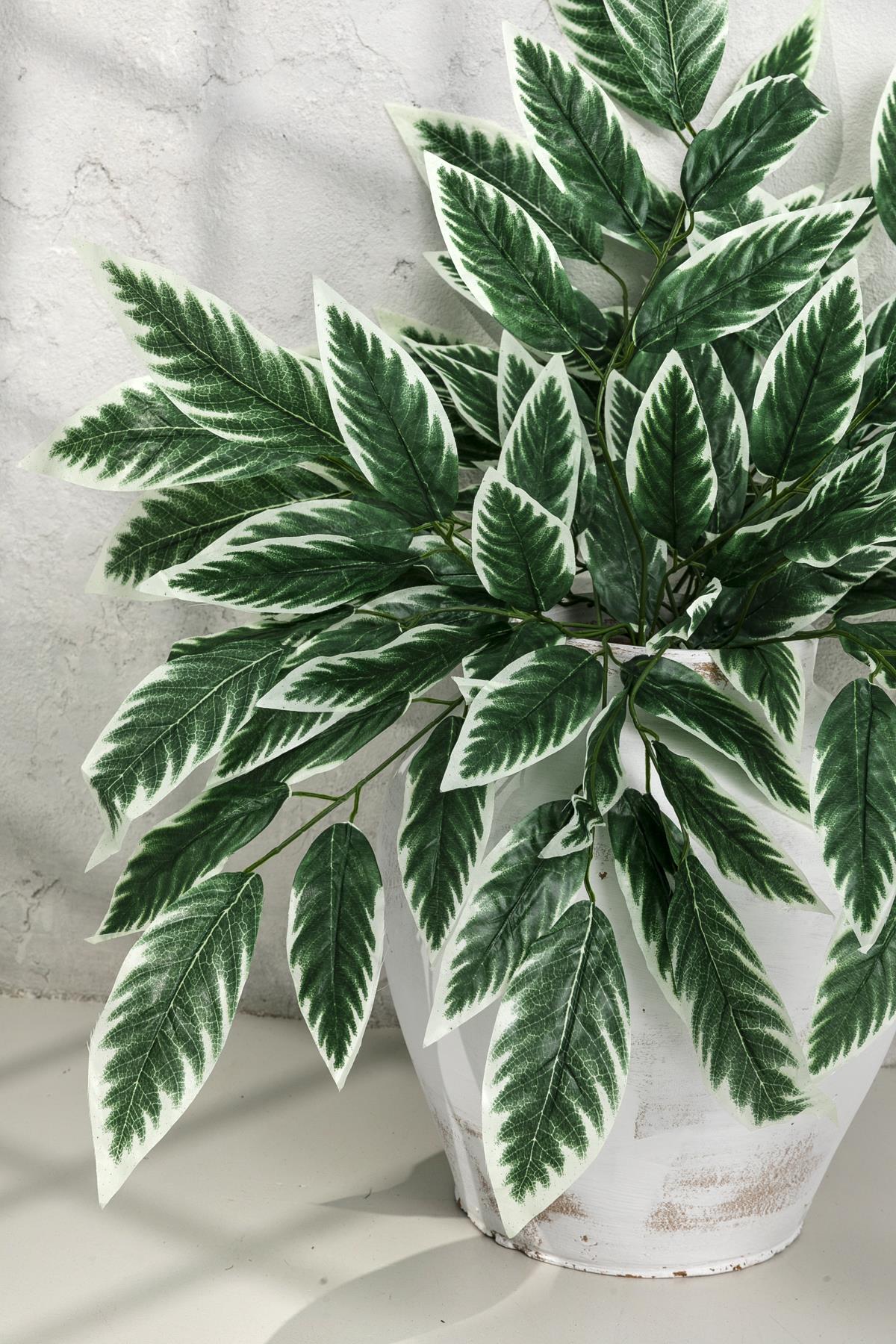 Yapay Ceviz Yaprağı 12'li Beyaz