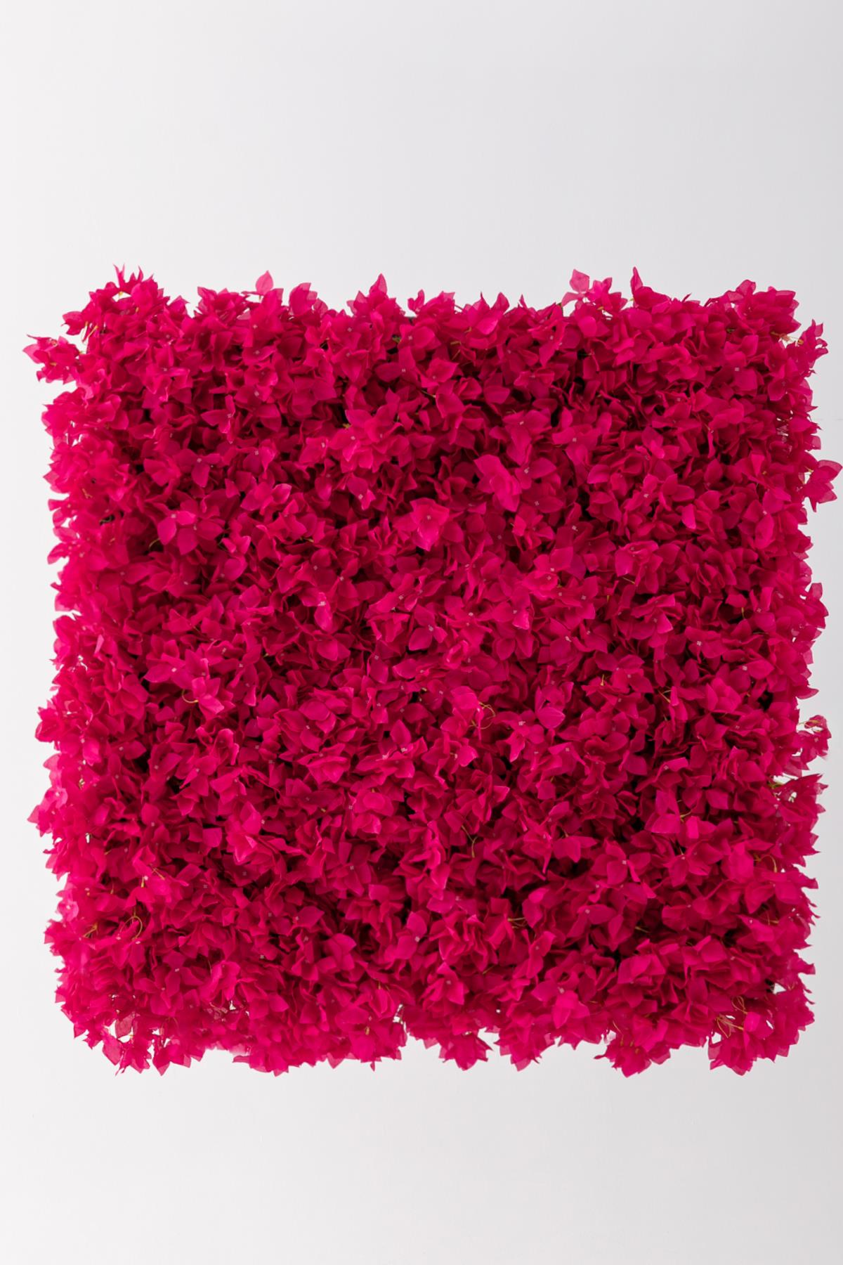 Yapay Çiçek Duvarı 100x100 Fuşya