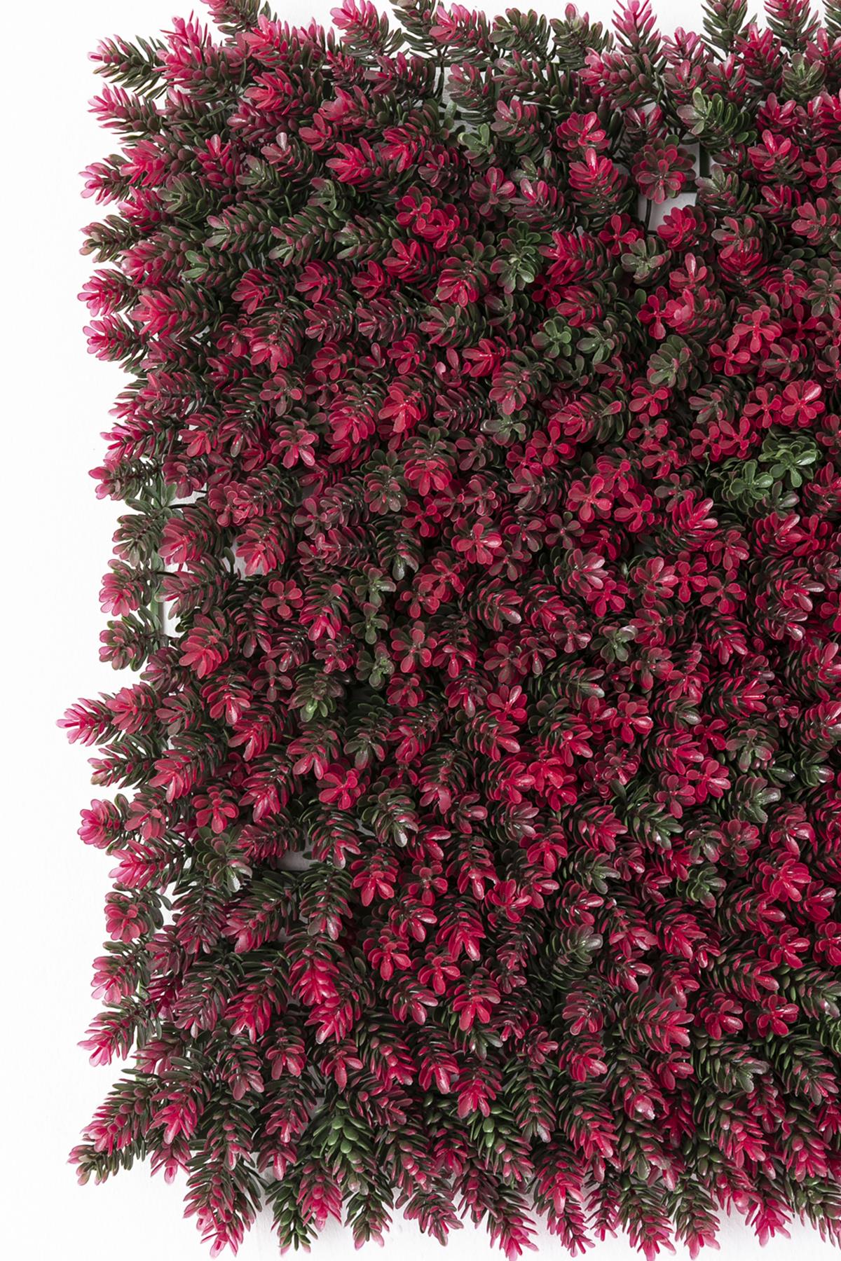 Yapay Duvar Paneli (Uv) Korumalı Çamdalı Kırmızı 50*50 (Uv)