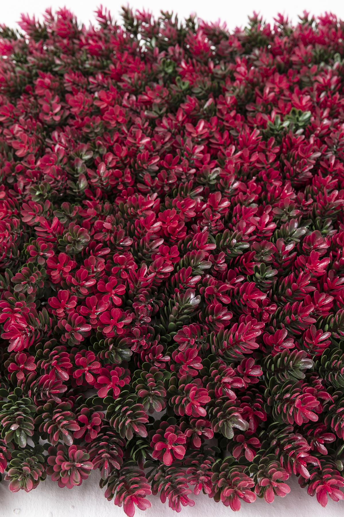 Yapay Duvar Paneli (Uv) Korumalı Çamdalı Kırmızı 50*50 (Uv)