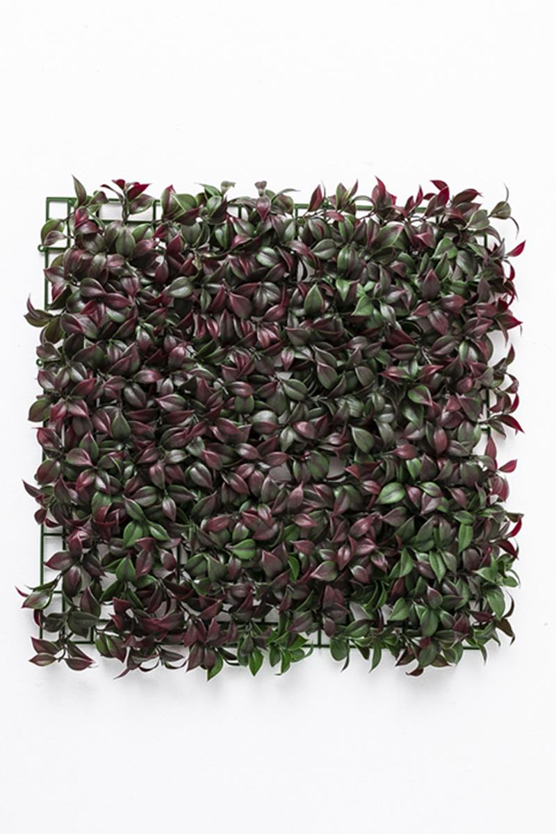 Yapay Duvar Paneli Uv Korumalı Limon Dalı Bordo Yeşil 50*50