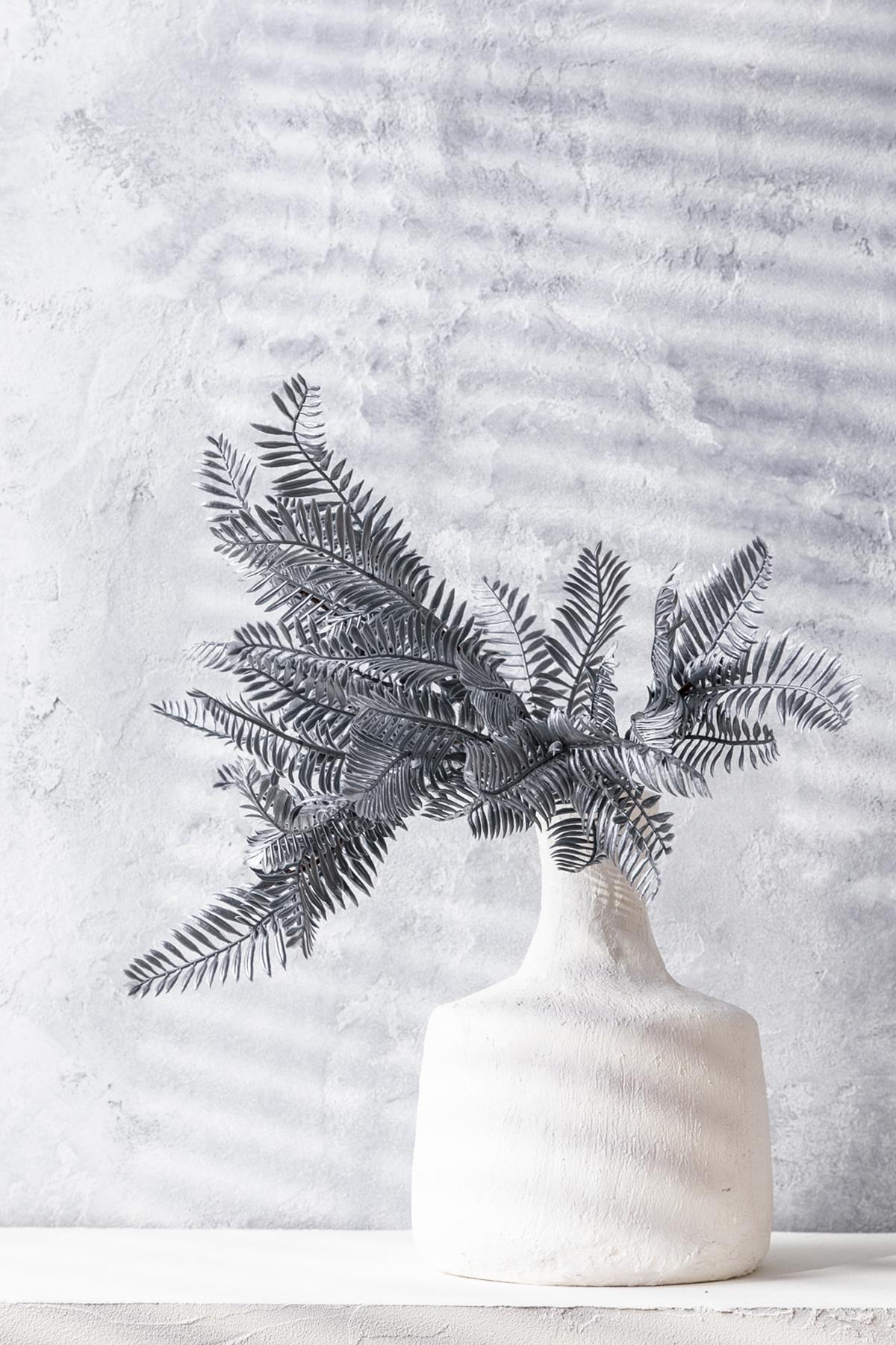 Yapay Fenix Demeti Gri 35 Cm 7 Dal(Uv)