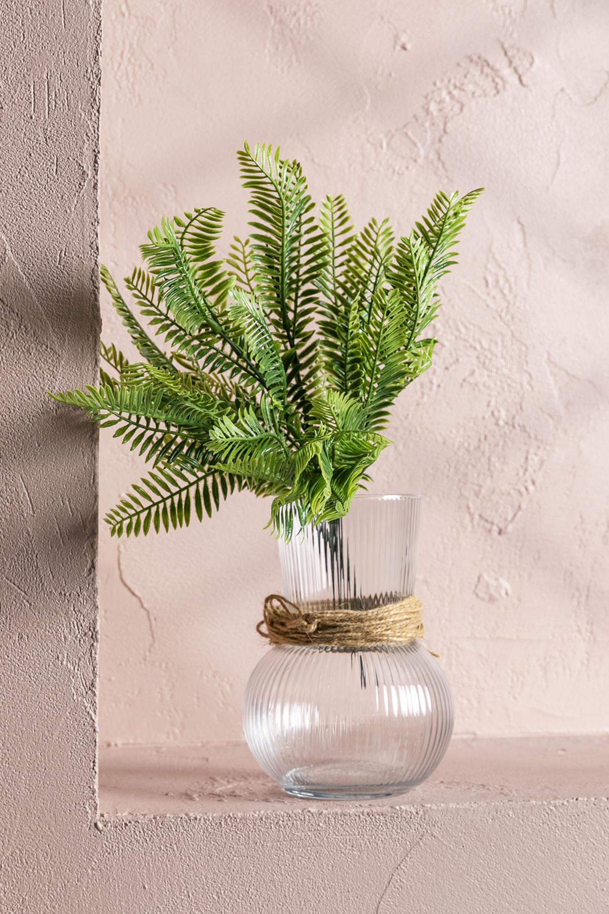 Yapay Fenix Demeti Yeşil 35 Cm 7 Dal(Uv)