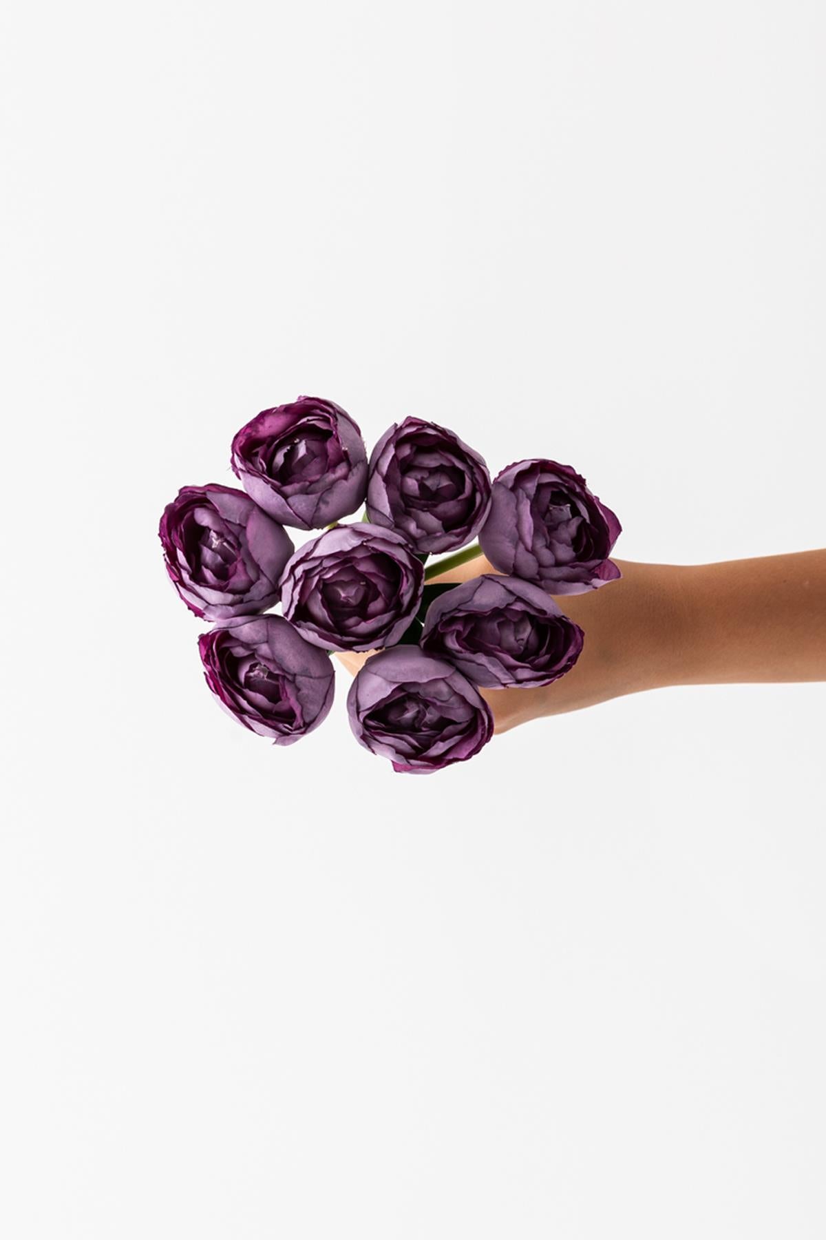 Yapay Gelin Eli Demeti 35 Cm 8 Dal Mor