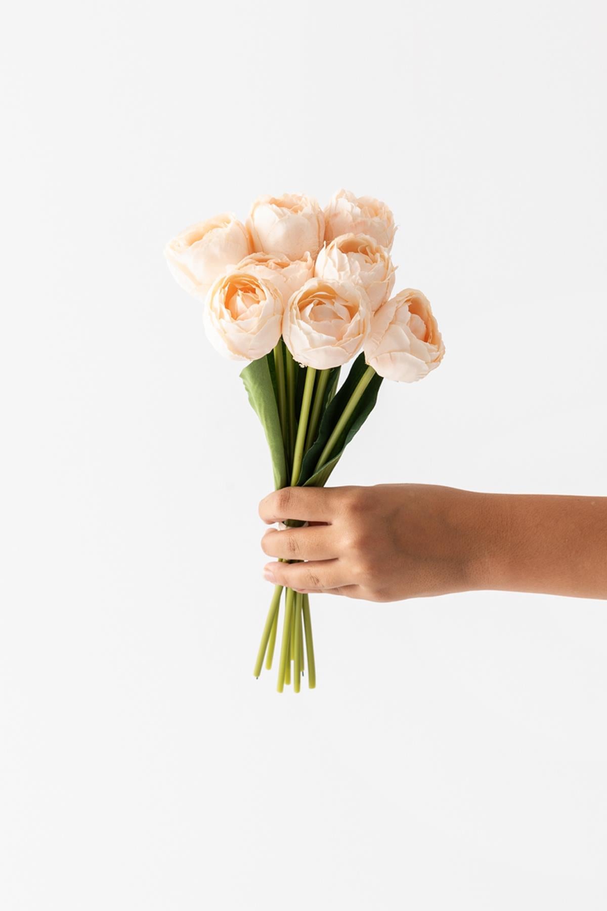 Yapay Gelin Eli Demeti 35 Cm 8 Dal Somon