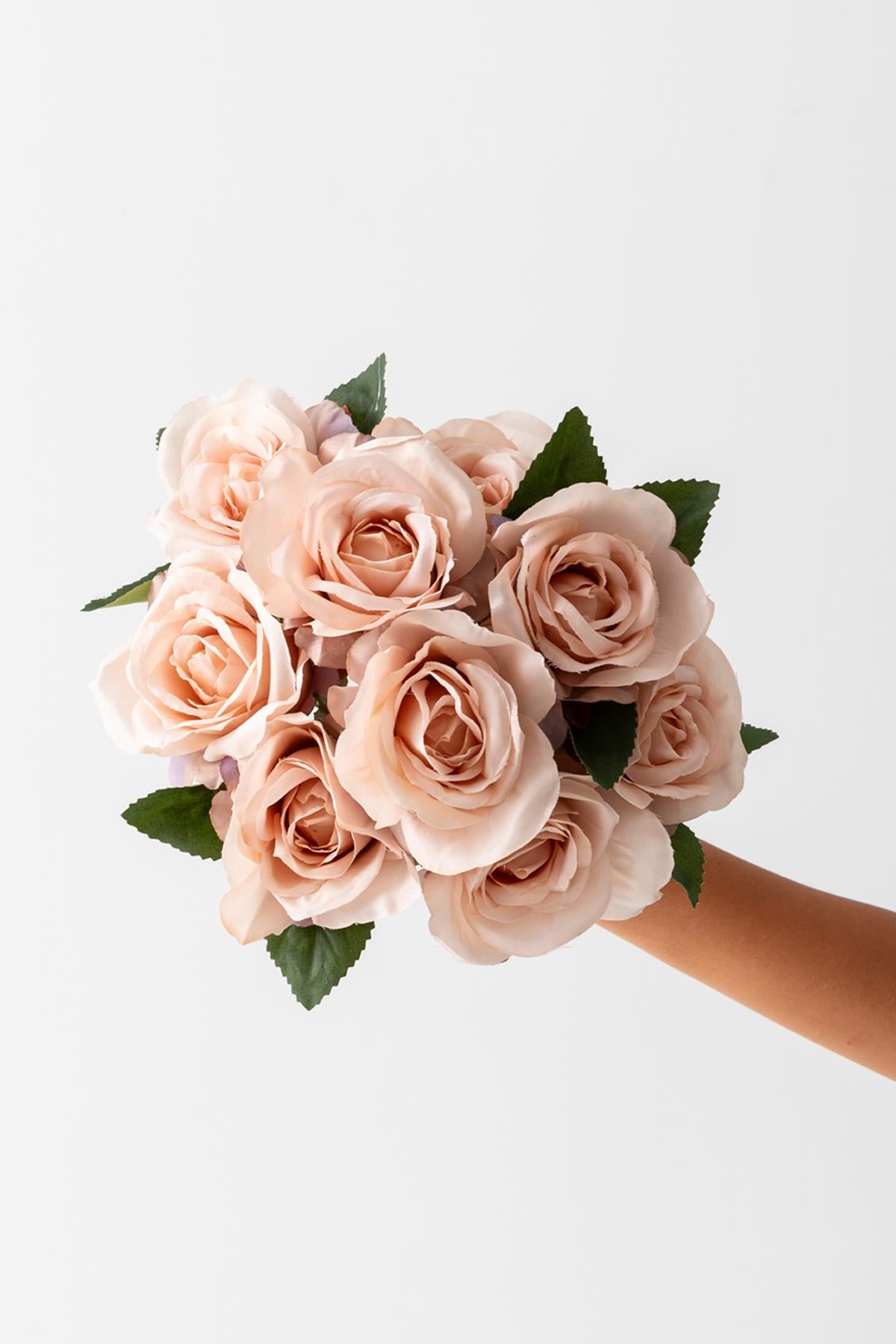 Yapay Gül Demeti Somon 9 Dallı