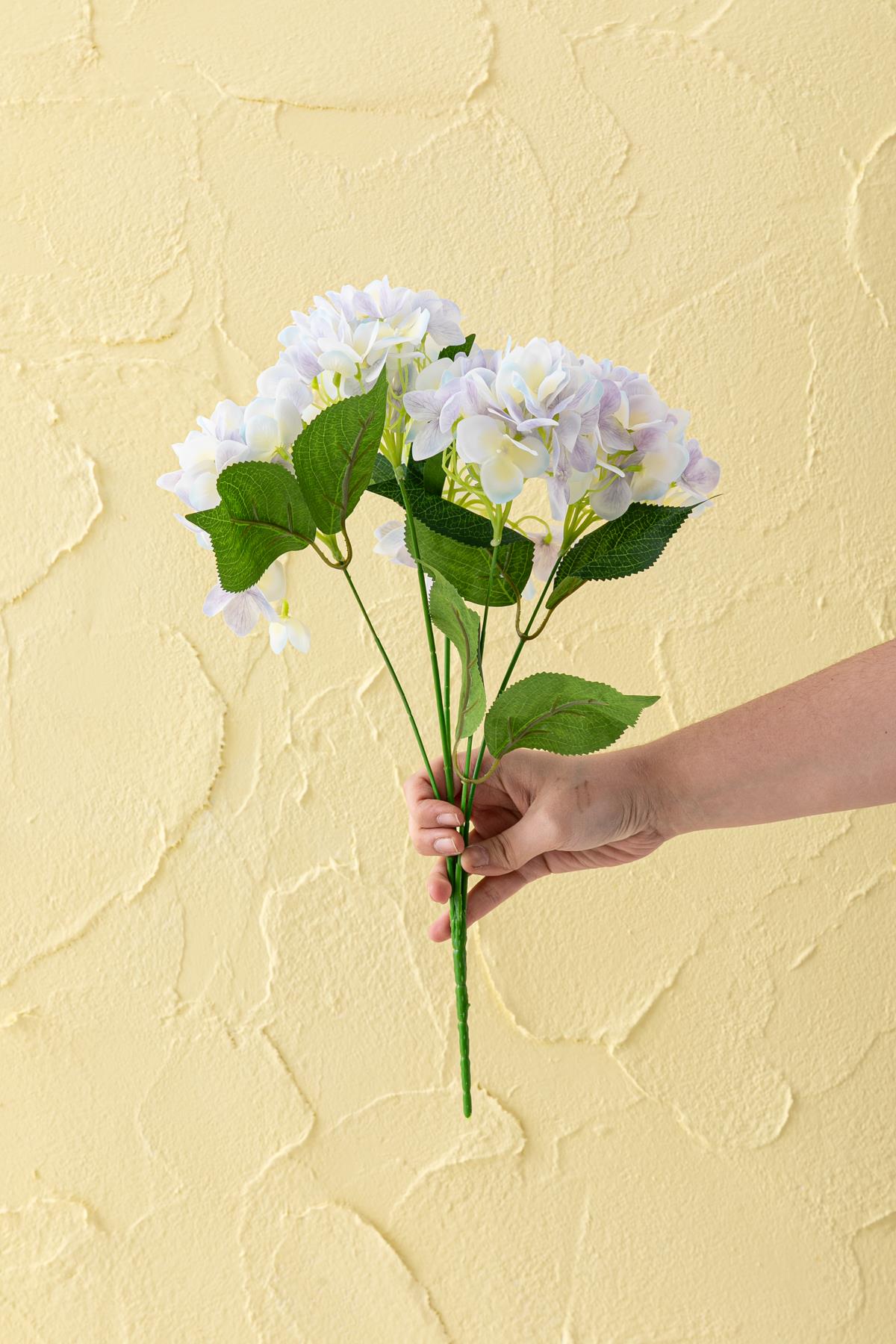 Yapay Islak Ortanca Çiçeği 45 cm 5 Dal
