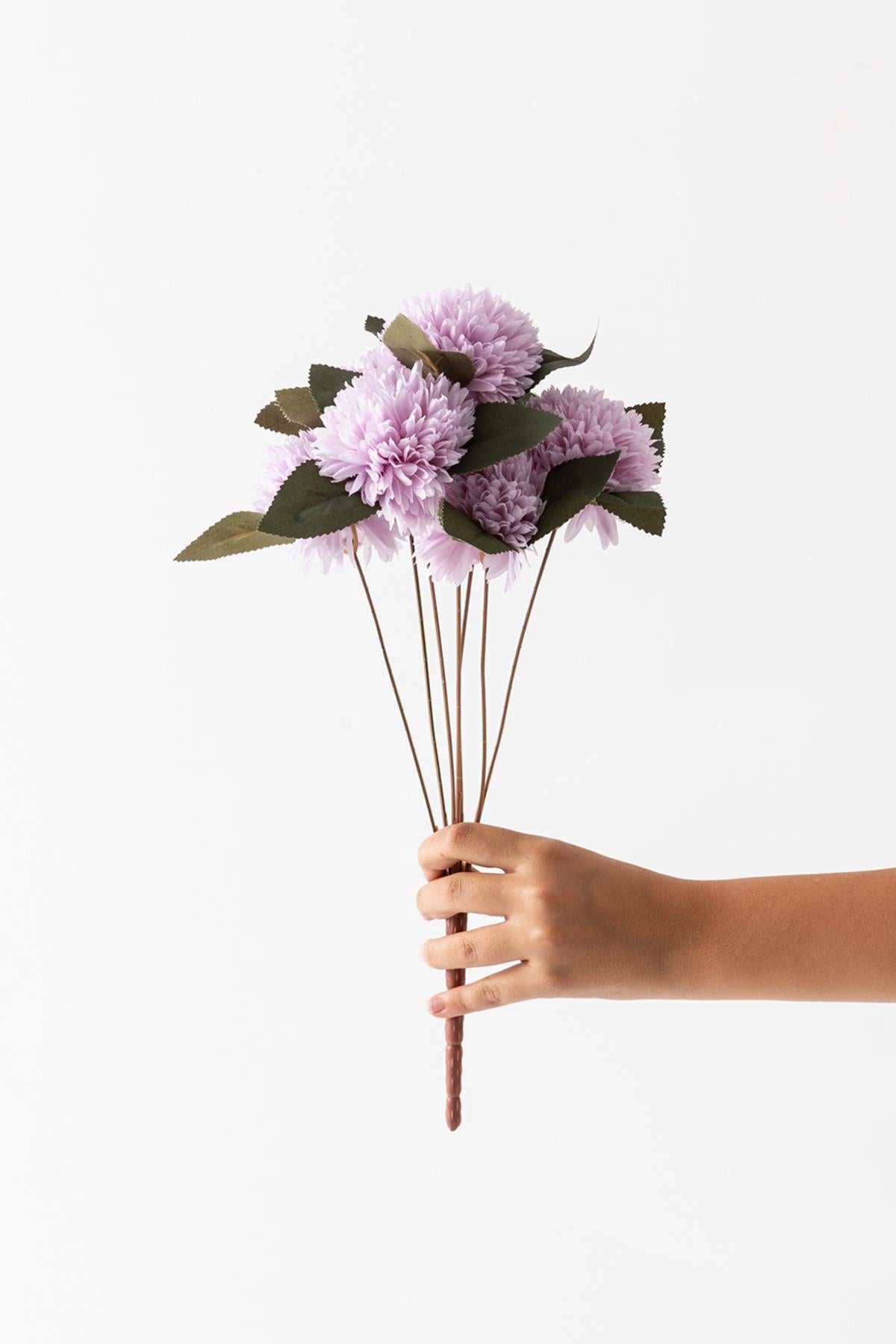 Yapay Kasımpatı Çiçeği Lila 40 Cm 5 Dal