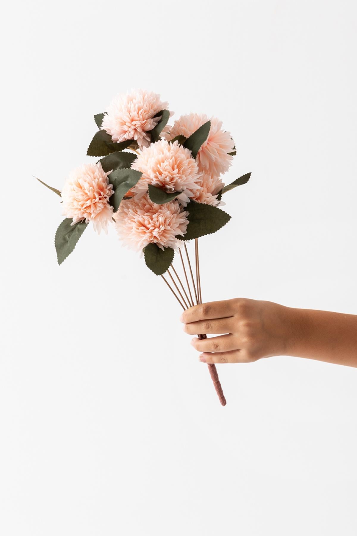 Yapay Kasımpatı Çiçeği Somon 40 Cm 7 Dal