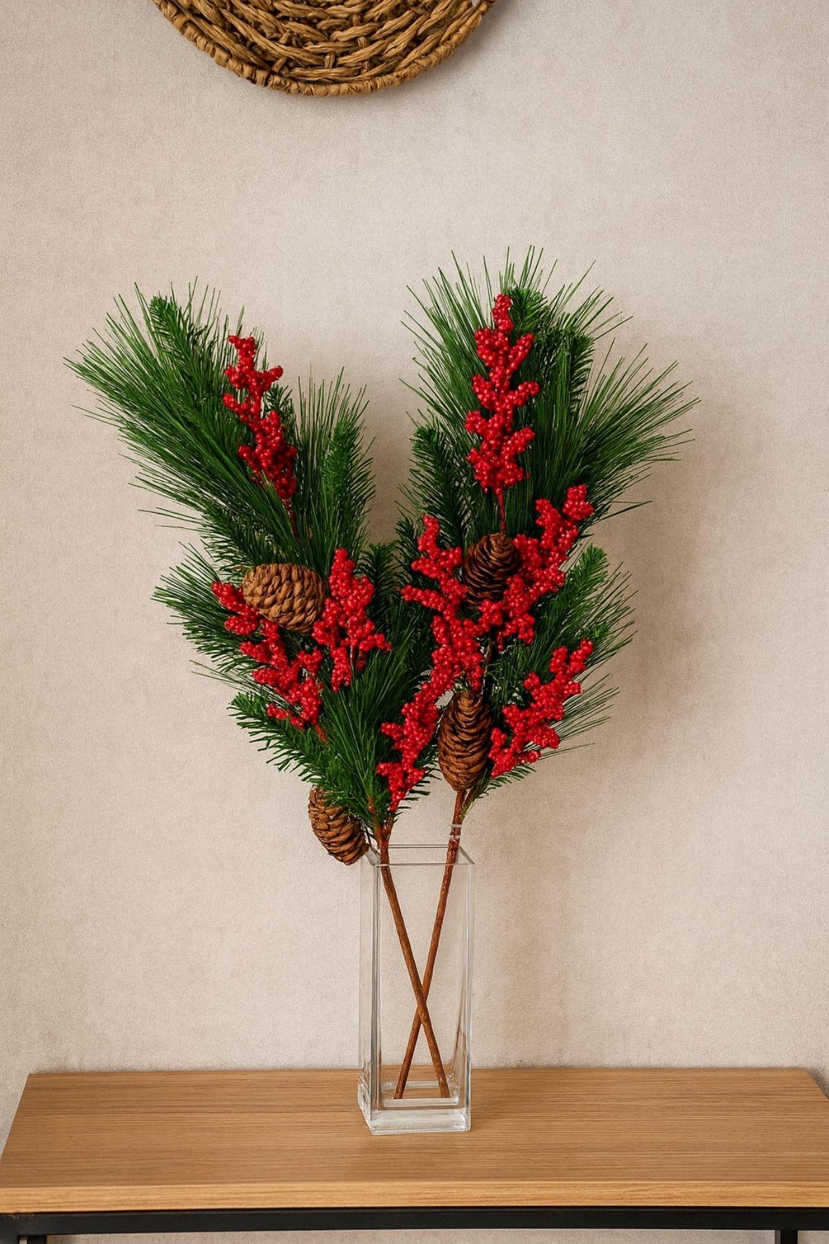 Yapay Küçük Kokina Demeti 80 Cm Tek Dal