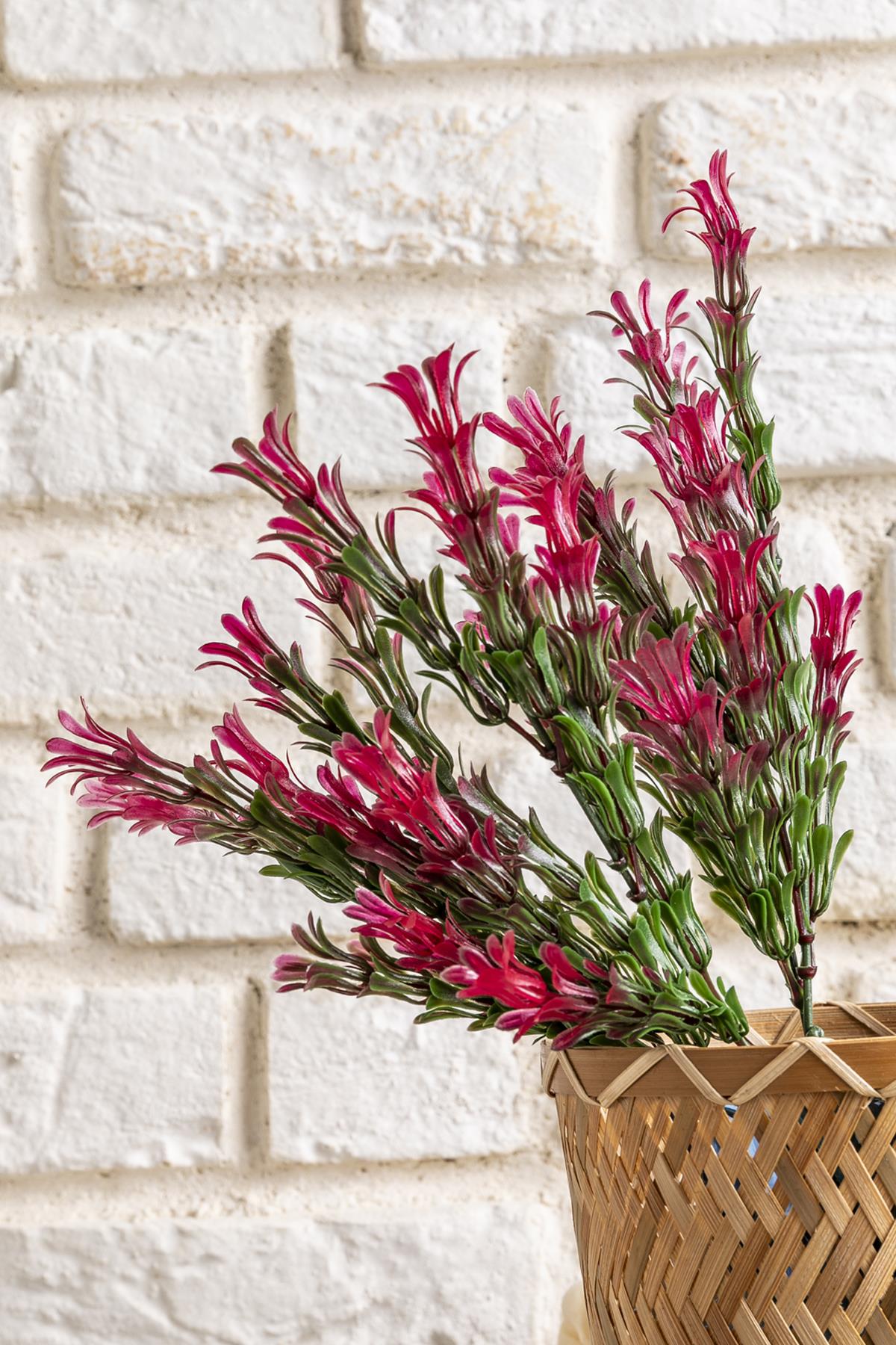 Yapay Latus Demeti Yeşil Pembe 35 Cm 5 Dal (Uv)