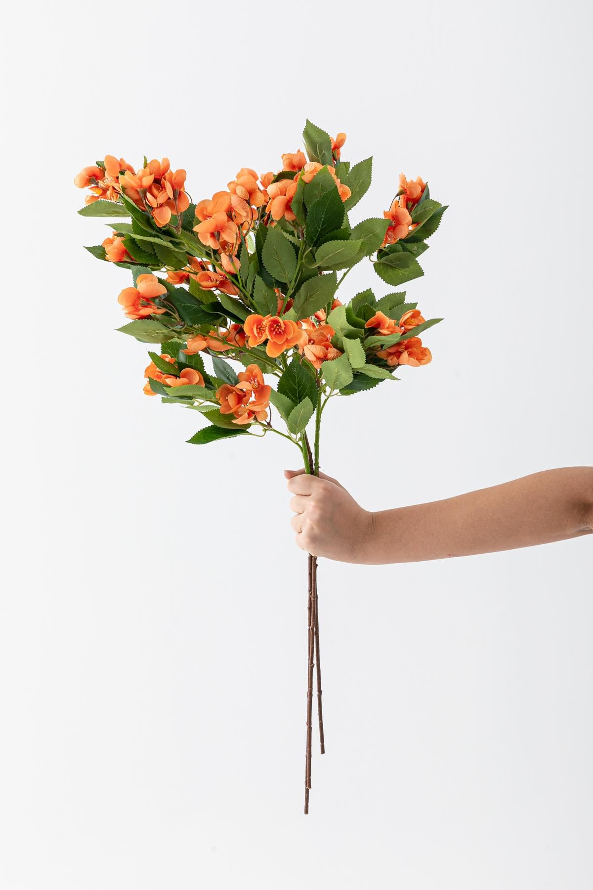 Yapay Lux Menekşe Dalı Somon 80 cm 5 Yaprak