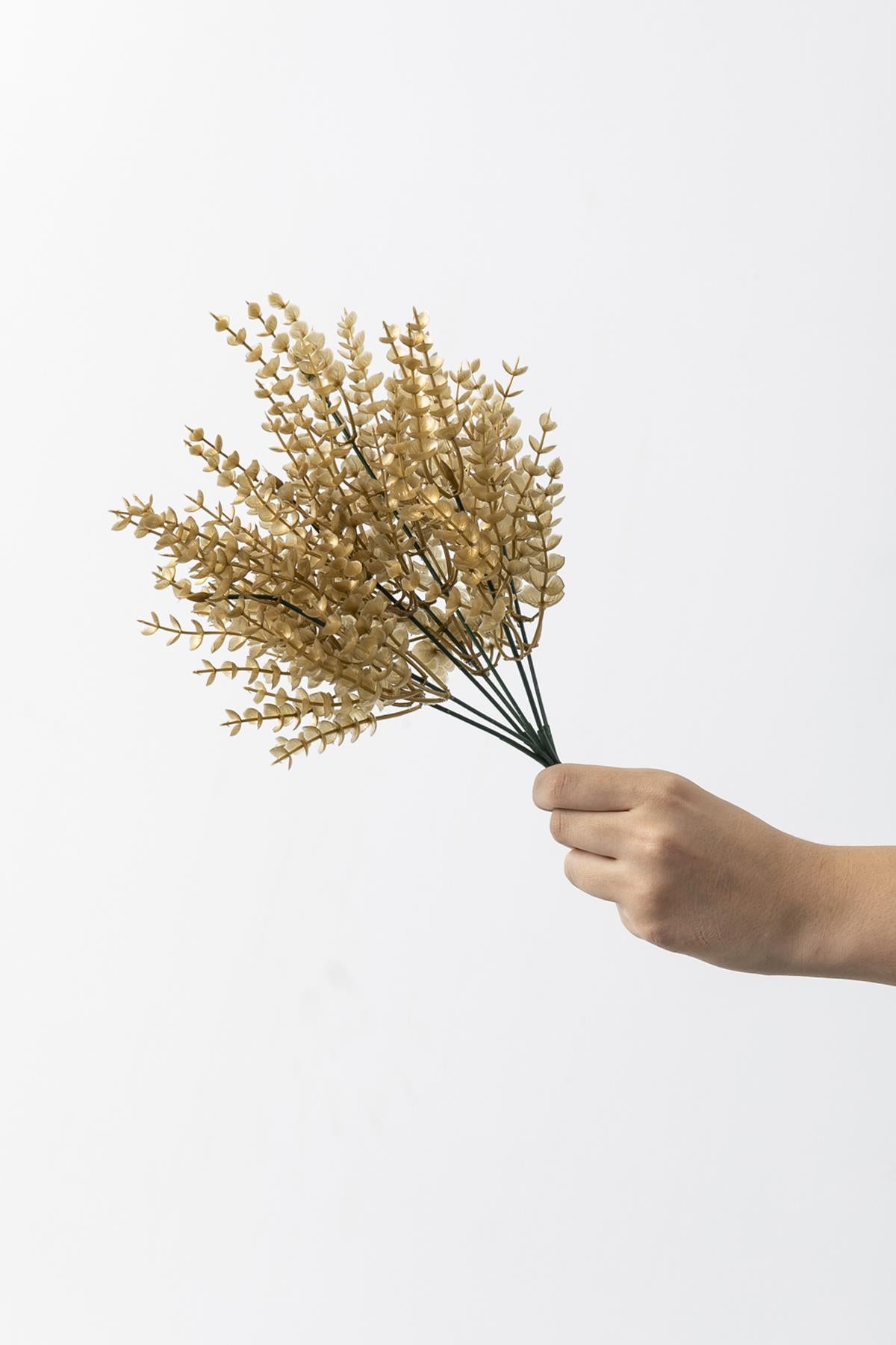 Yapay Okaliptus Demeti Gold 35 Cm 7 Dal(Uv)