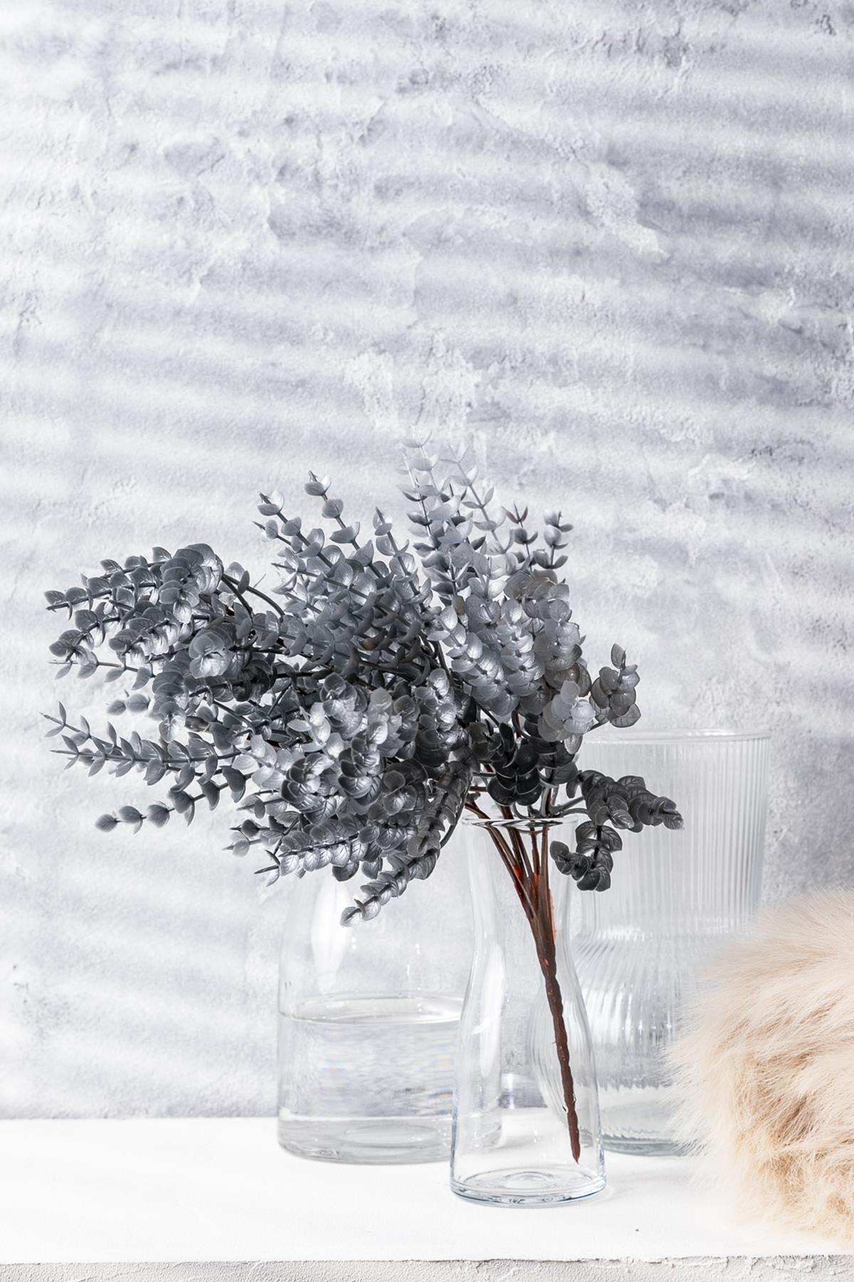 Yapay Okaliptus Demeti Gri 35 Cm 7 Dal(Uv)