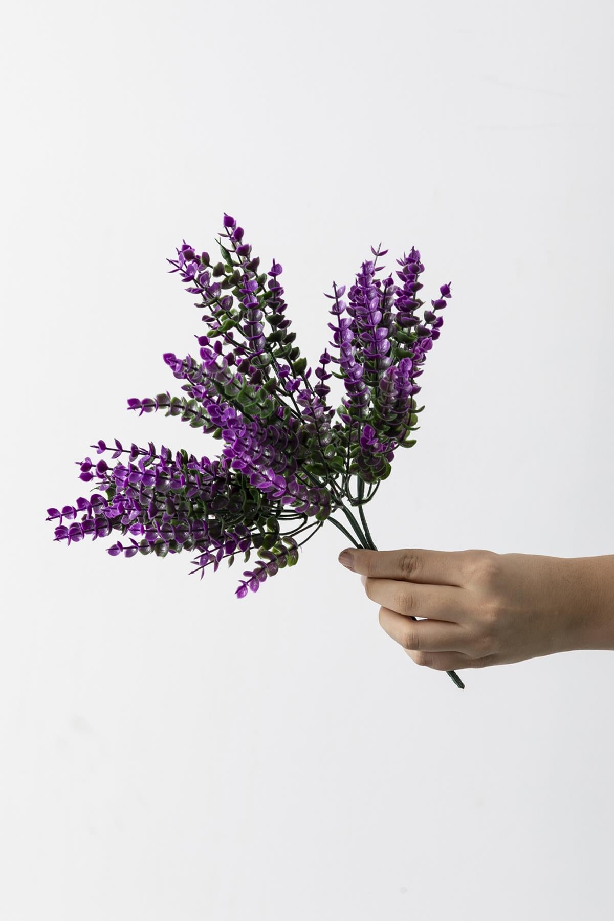 Yapay Okaliptus Demeti Mor 35 Cm 7 Dal