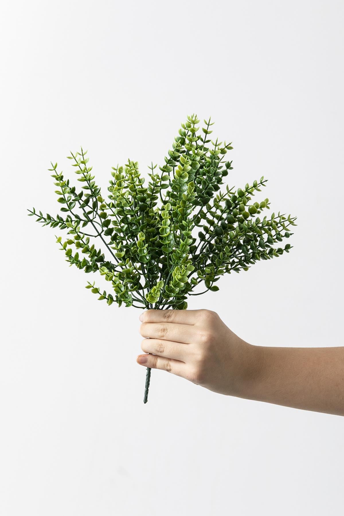 Yapay Okaliptus Demeti Yeşil 35 Cm 7 Dal (Uv)