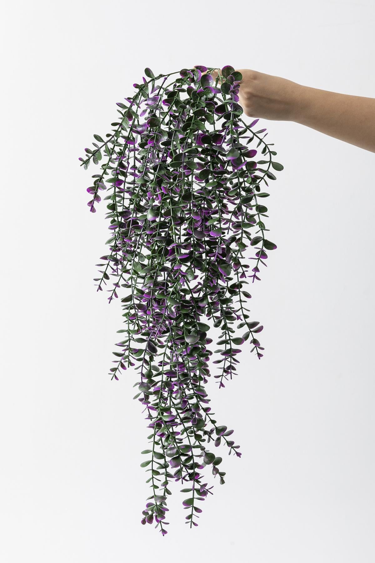 Yapay Okaliptus Sarmaşık (Uv) Korumalı Mor 90 Cm 5 Dal (Uv)