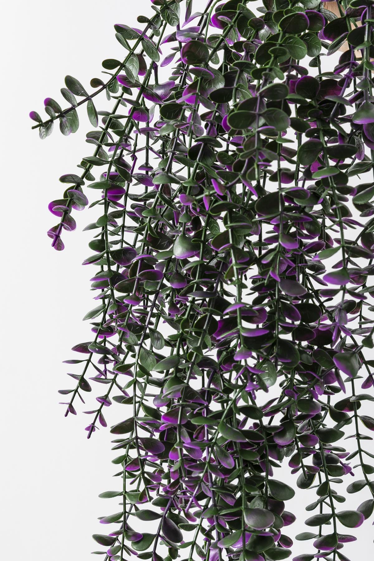 Yapay Okaliptus Sarmaşık (Uv) Korumalı Mor 90 Cm 5 Dal (Uv)