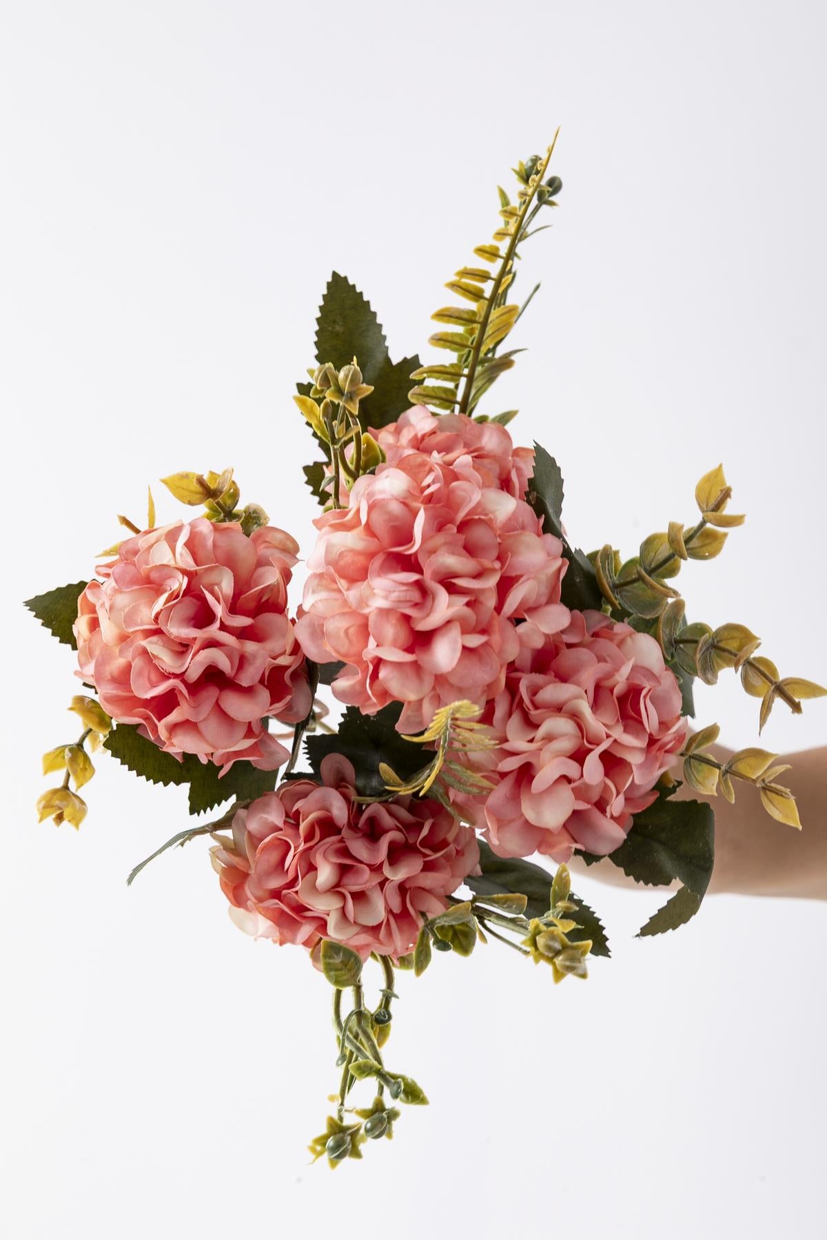 Yapay Ortanca Çiçeği 30 Cm 5 Dal Pembe