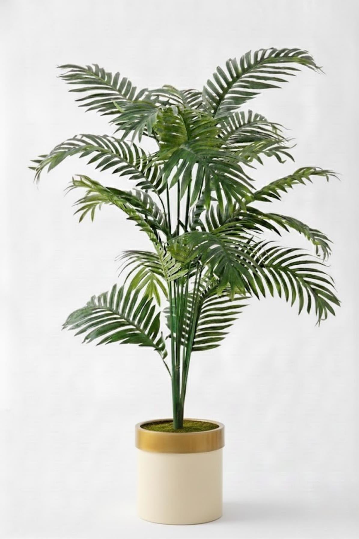 Yapay Palmiye Ağacı 130 Cm Krem Gold Saksı