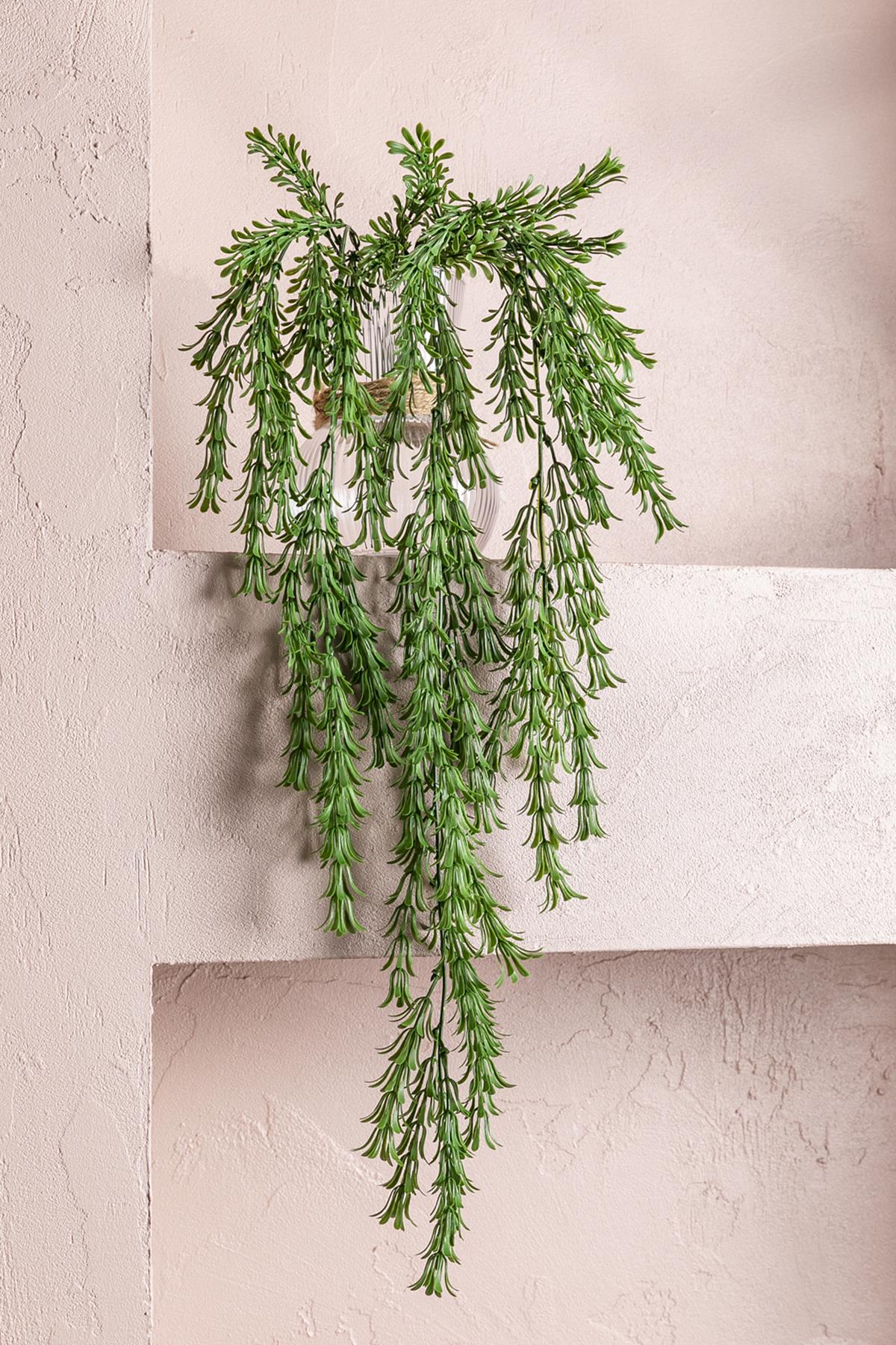 Yapay Püsküllü Sarmaşık (Uv) Korumalı Koyu Yeşil 80 Cm 5 Dal (Uv)