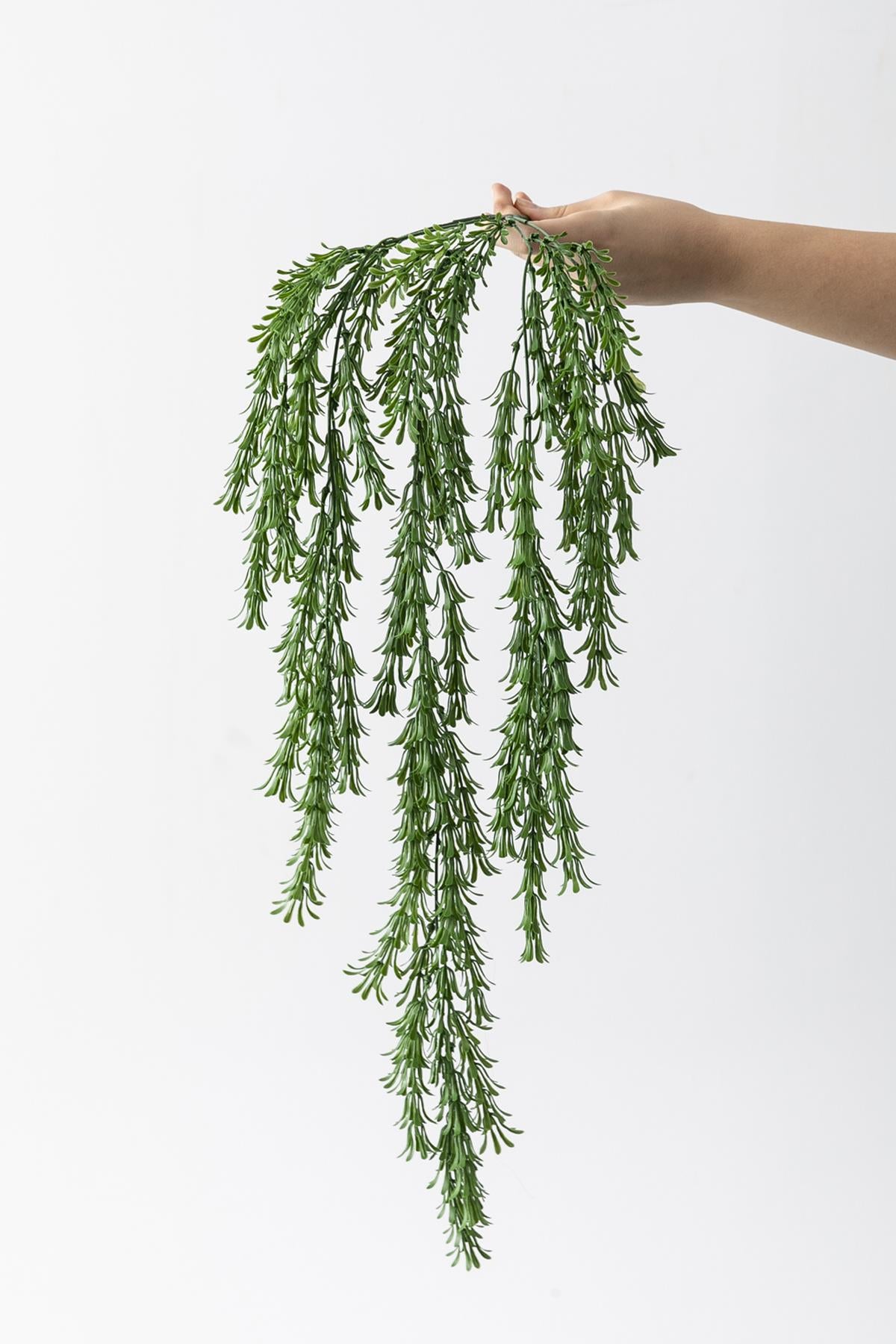 Yapay Püsküllü Sarmaşık (Uv) Korumalı Koyu Yeşil 80 Cm 5 Dal (Uv)