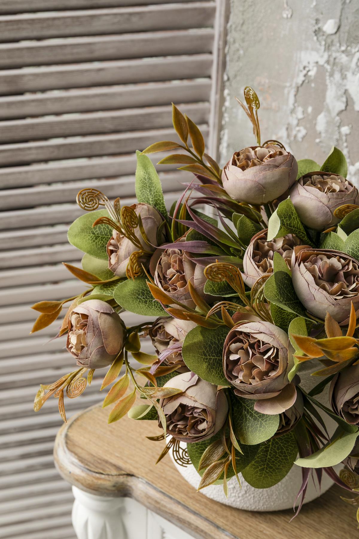 Yapay Şakayık Demeti 30 Cm 6 Dal Kahverengi