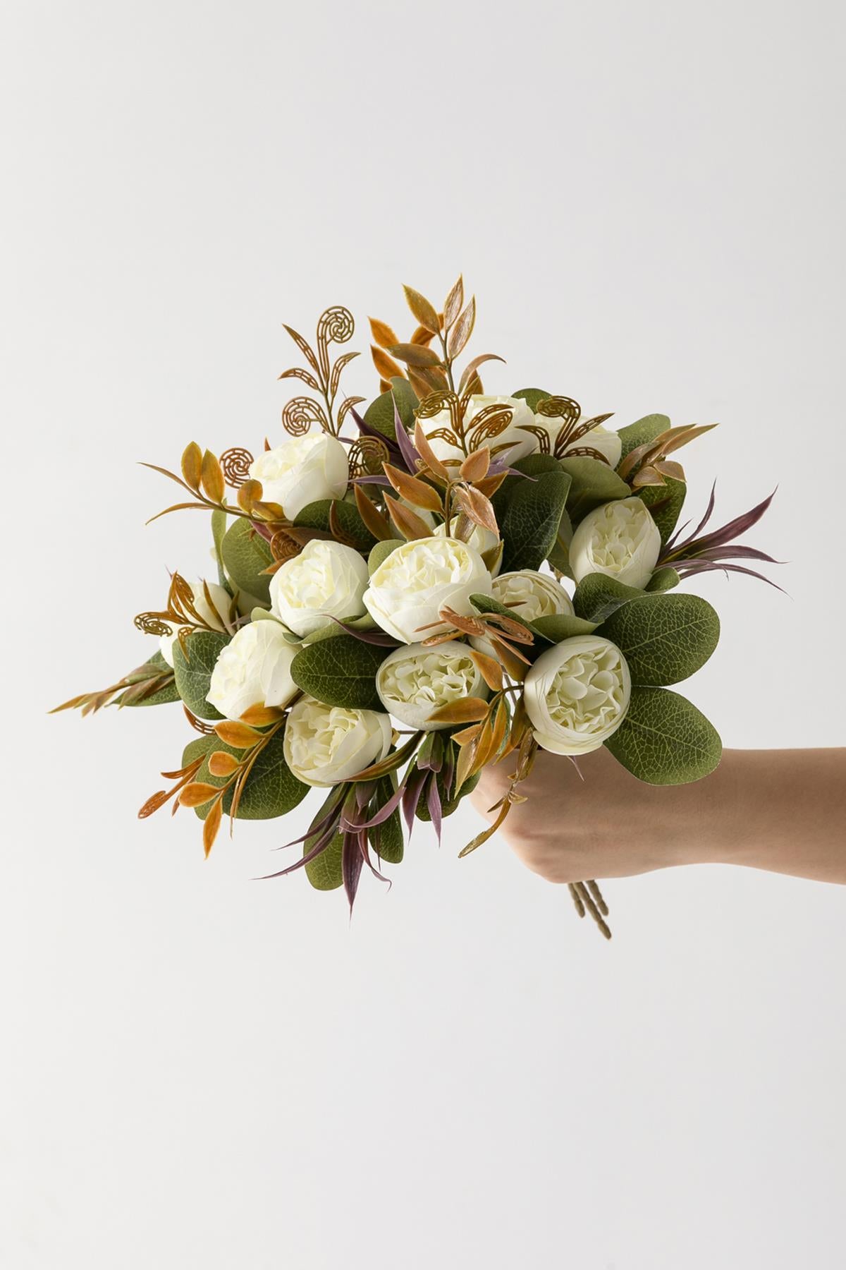 Yapay Şakayık Demeti 30 Cm 6 Dal Krem