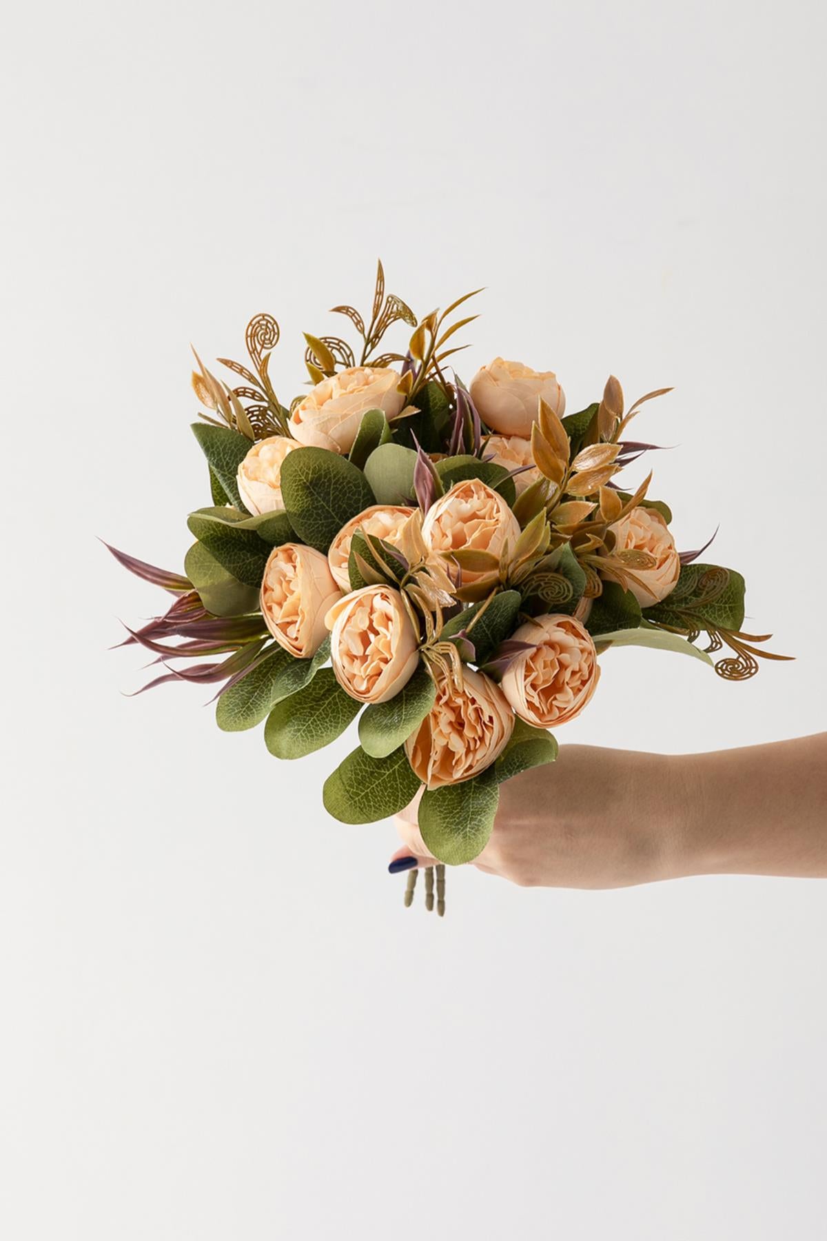 Yapay Şakayık Demeti 30 Cm 6 Dal Somon