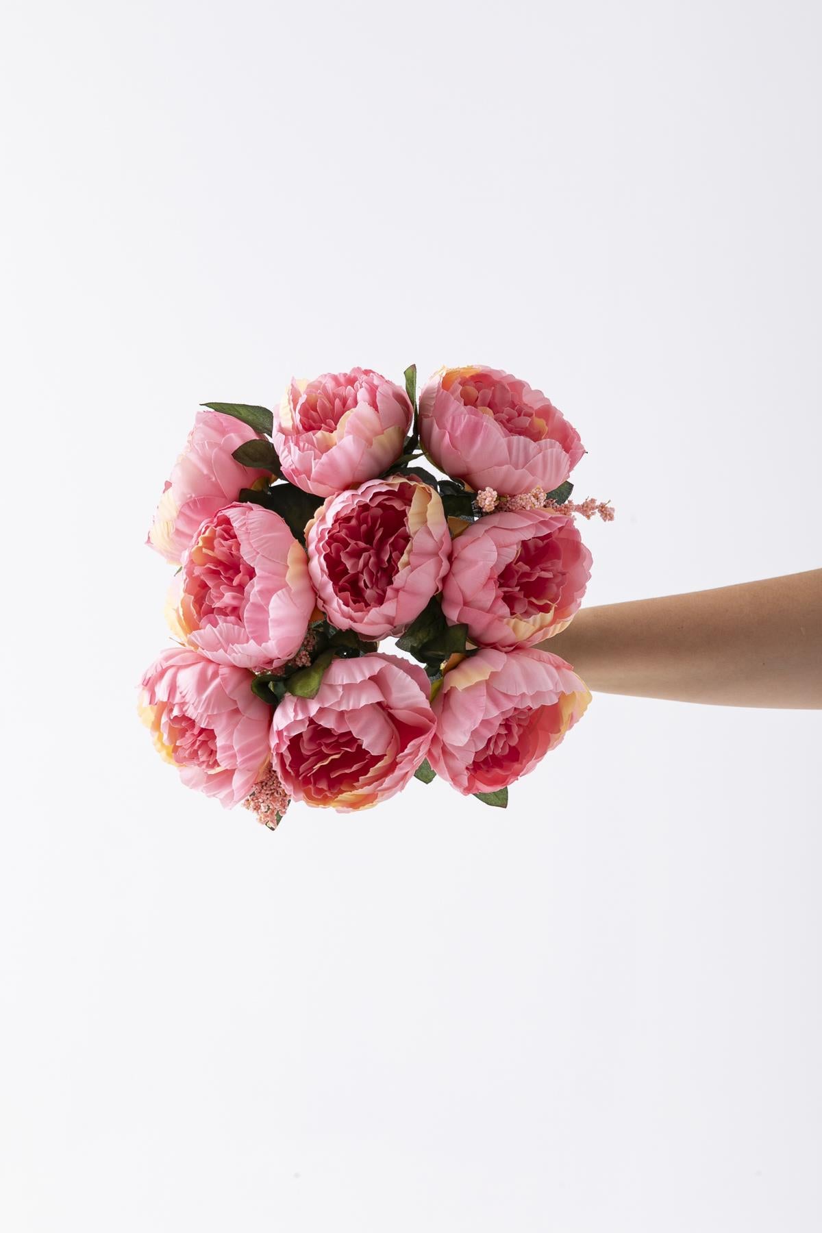 Yapay Şakayık Demeti Açık Pembe 35 Cm 9 Dal